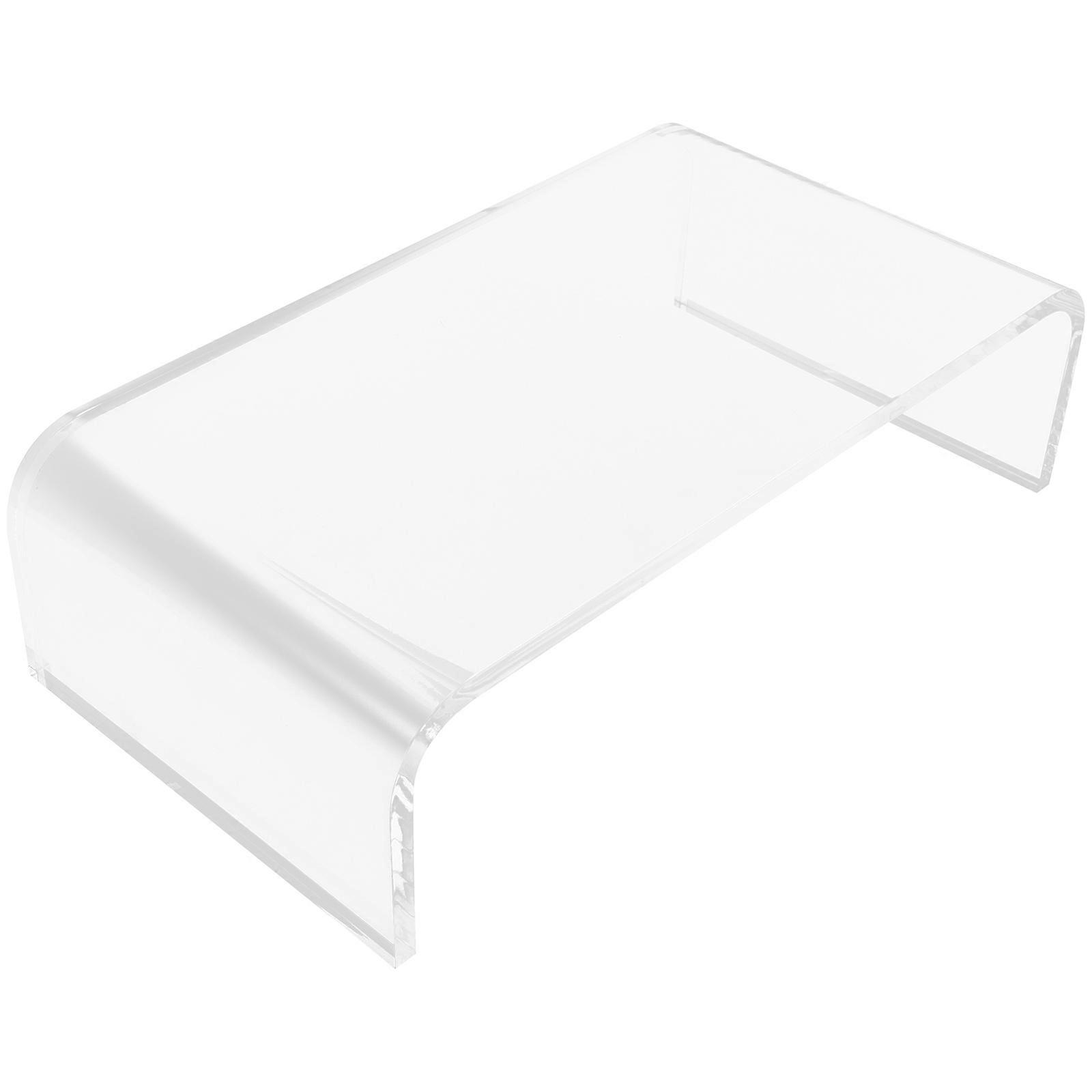 Transparent Acrylic Riser Stand For Monitors Saves Desktop Space For Computer Users 14.2X7.5X7.9In Supports Eye Health 2Pcs