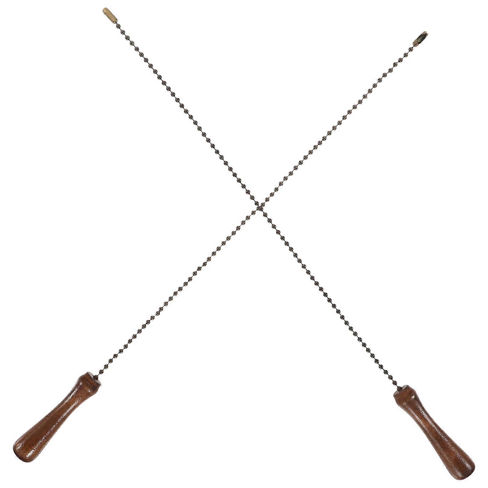 Ceiling Fan Pull Chain 2Pcs Wooden Stick Pendant Lamp Ornaments For Workshop Store Bar And Cafe Home Use