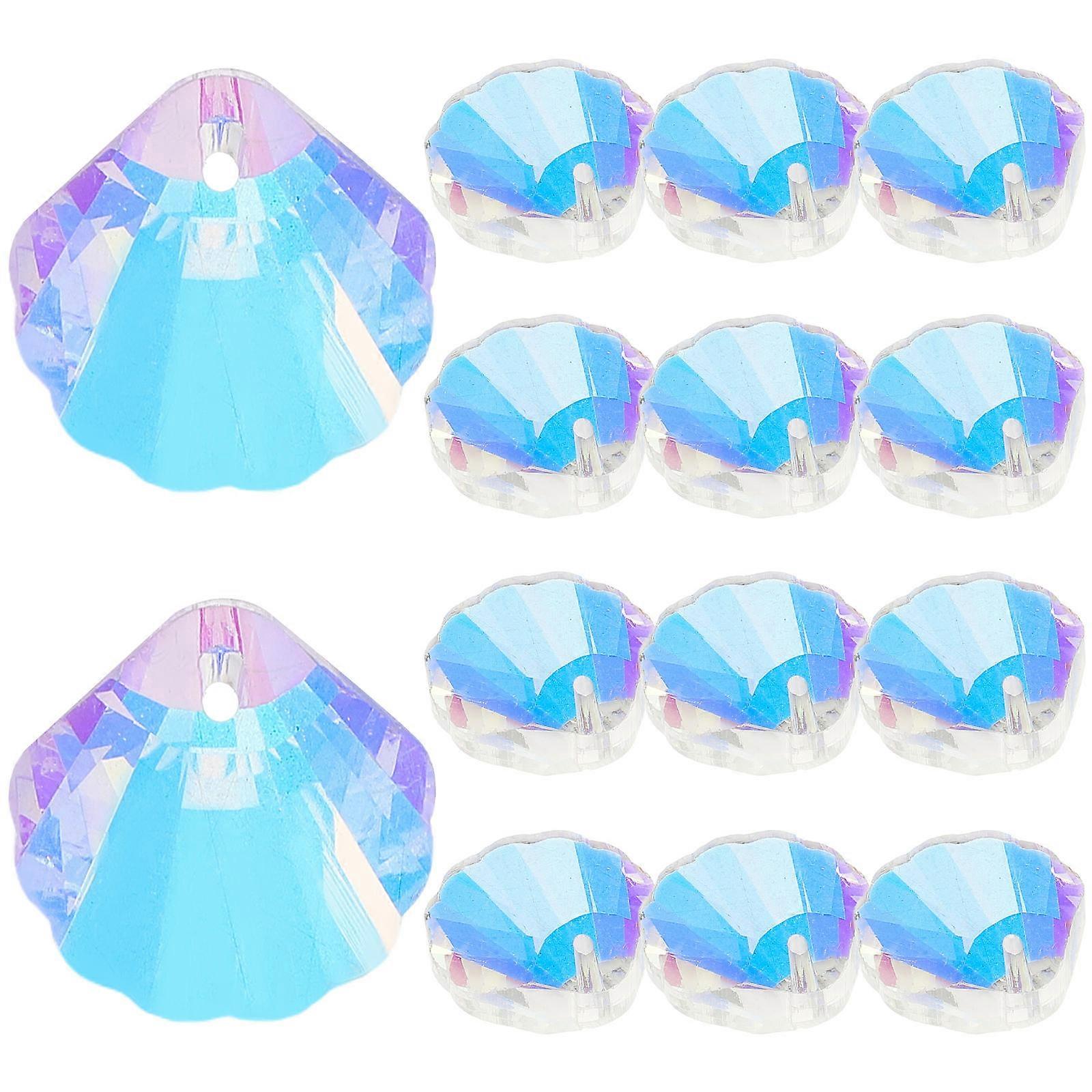 Crafting Beads for Decoration 250Pcs Transparent Plastic Shell Flat Round Charms