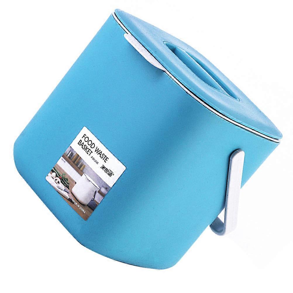 Portable Waste Can Modern Design Waste Storage Bin For Indoor Use Blue 18.3X17.1CM 2Pcs