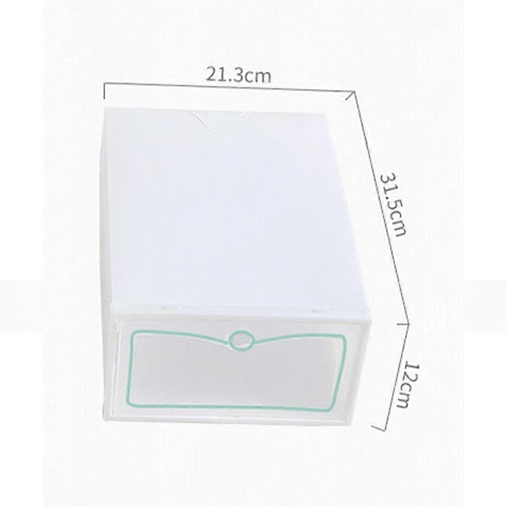 Transparent Stackable Shoe Racks for Shoes Storage 24Pcs White Plastic Boxes