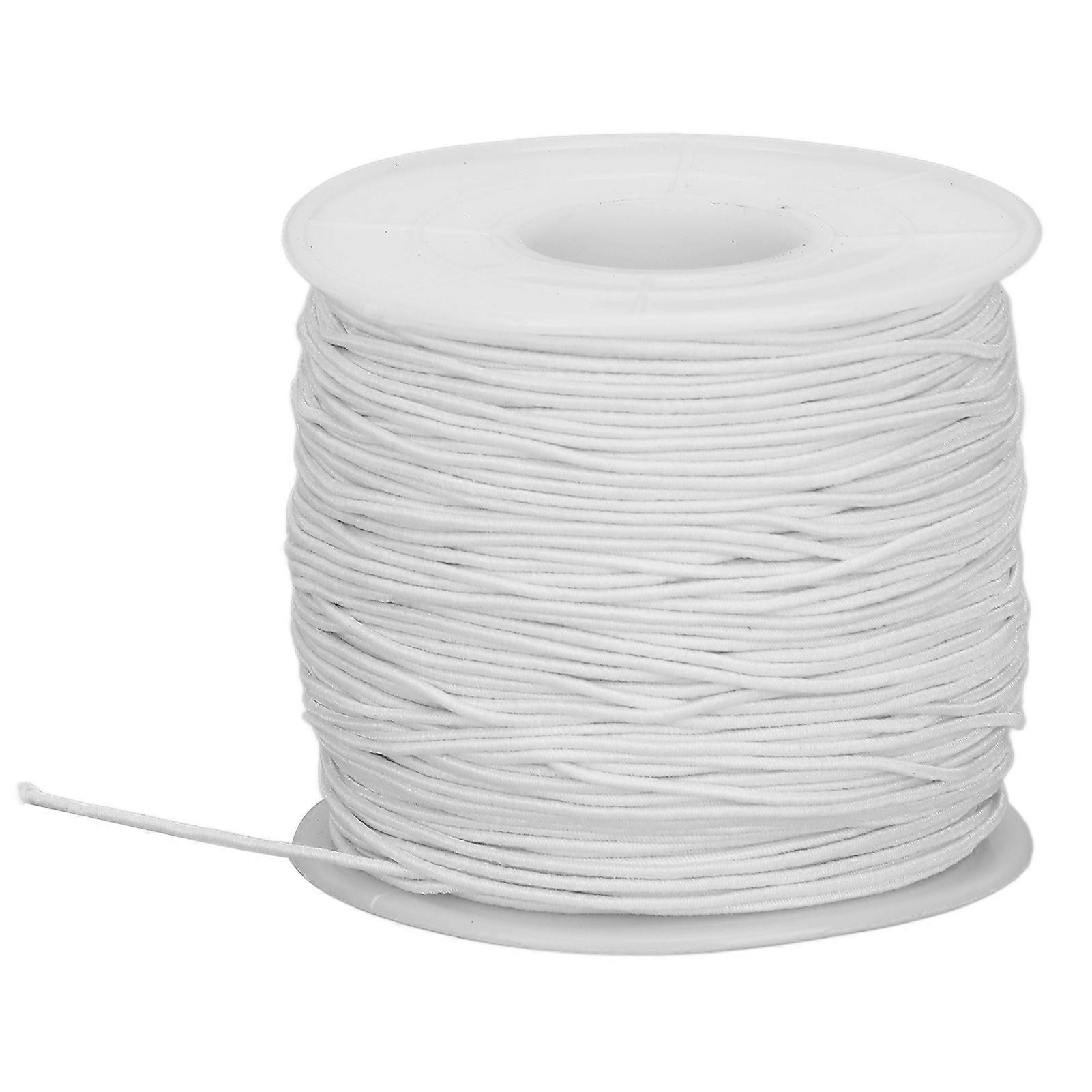 Elastic Thread Polyester String DIY Jewelry 100m White 4.7cm Height
