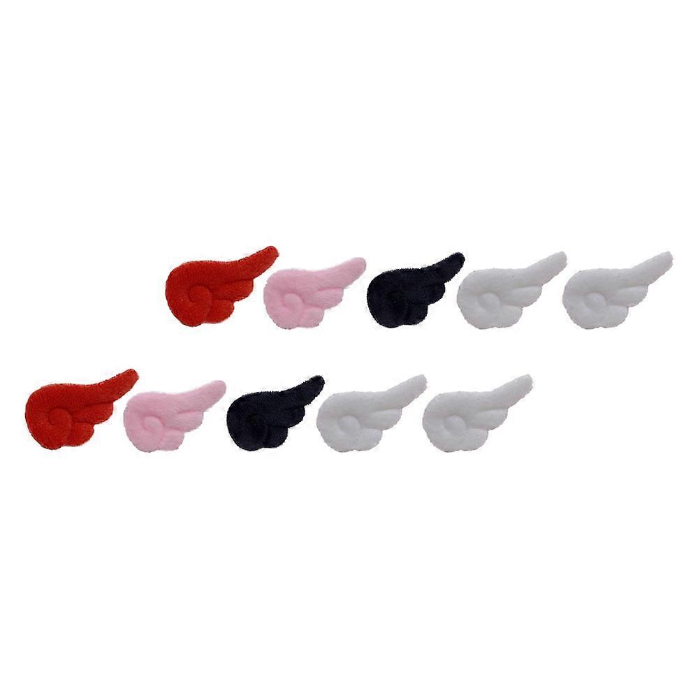 כנפי מלאך קטיפה אביזרי עשה זאת בעצמך לבגדי ילדים 50 יחידות בצבע מעורב