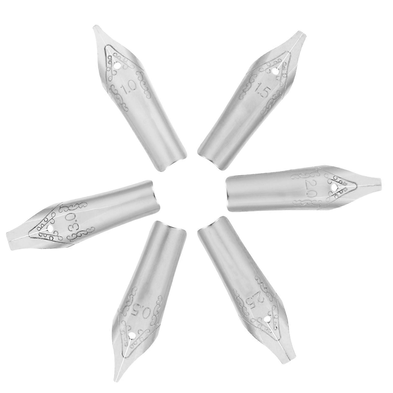 Replacement Fountain Pen Nibs Calligraphy Pen Silver Set with 120Pcs