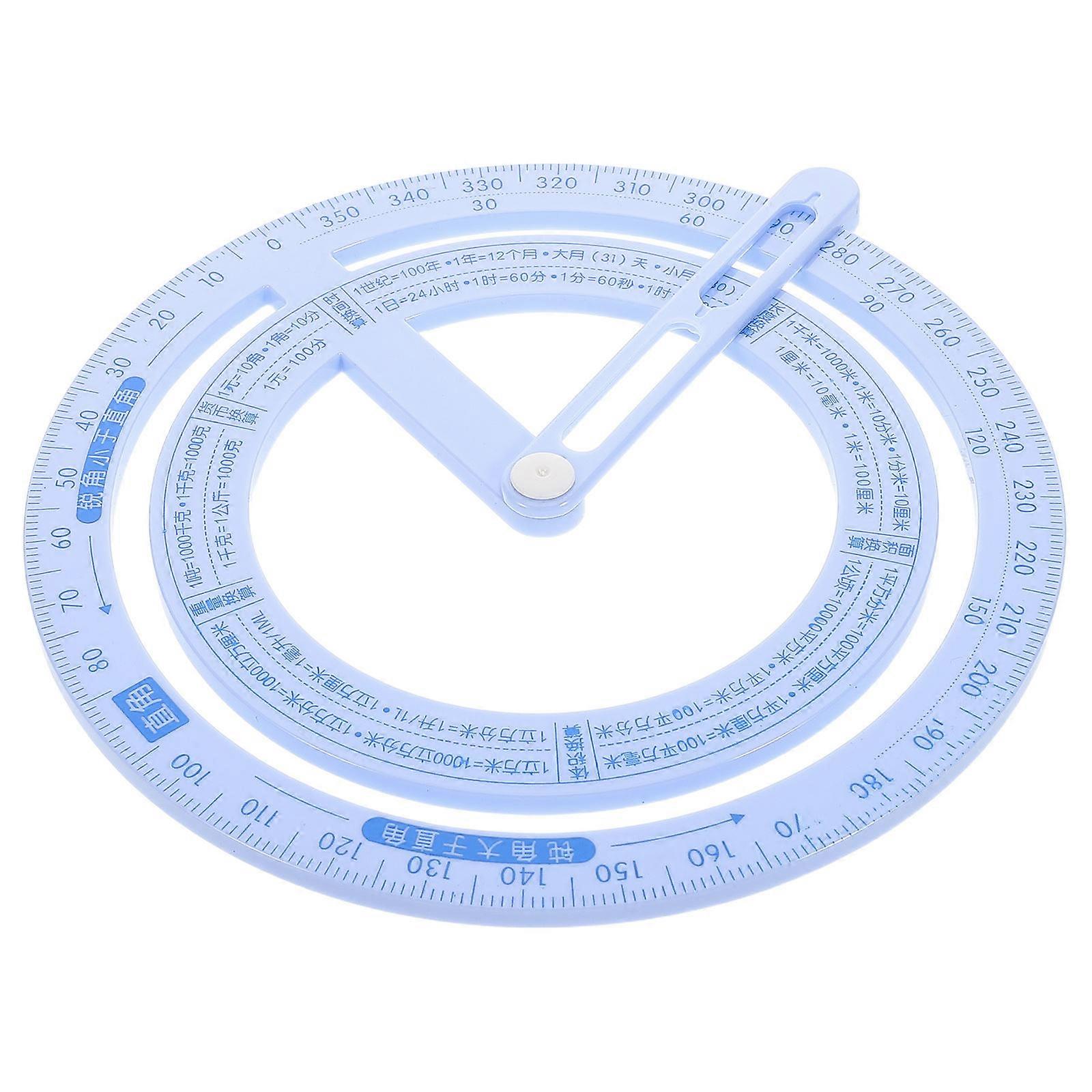 Angle Tool Drawing Ruler Engraved Drawing Woodworking Small Ruler Plastic Circular Precision Craftsmanship 4Pcs