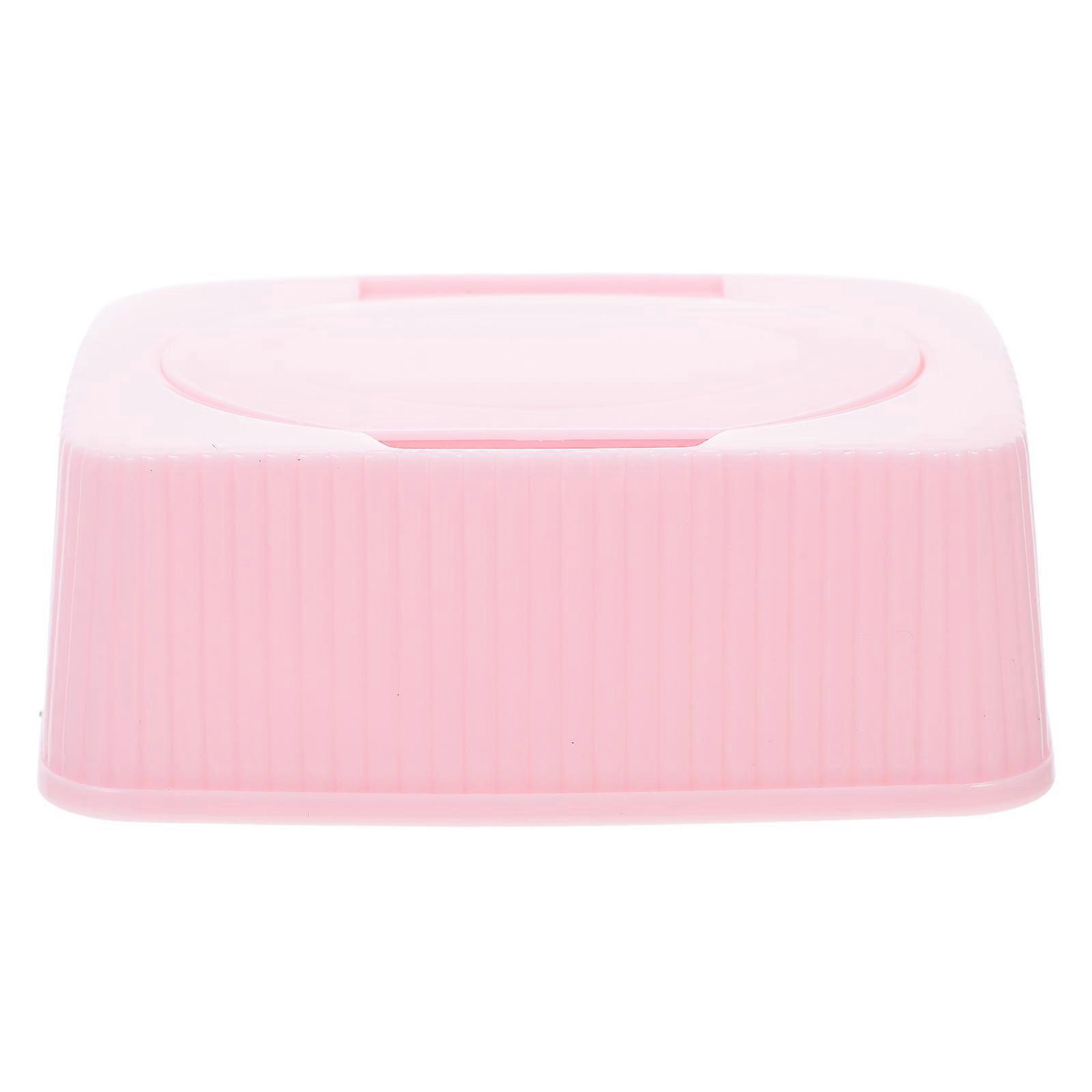 Baby Wipes Container Pink for Storing 5Pcs with Dustproof Flip Cover Design