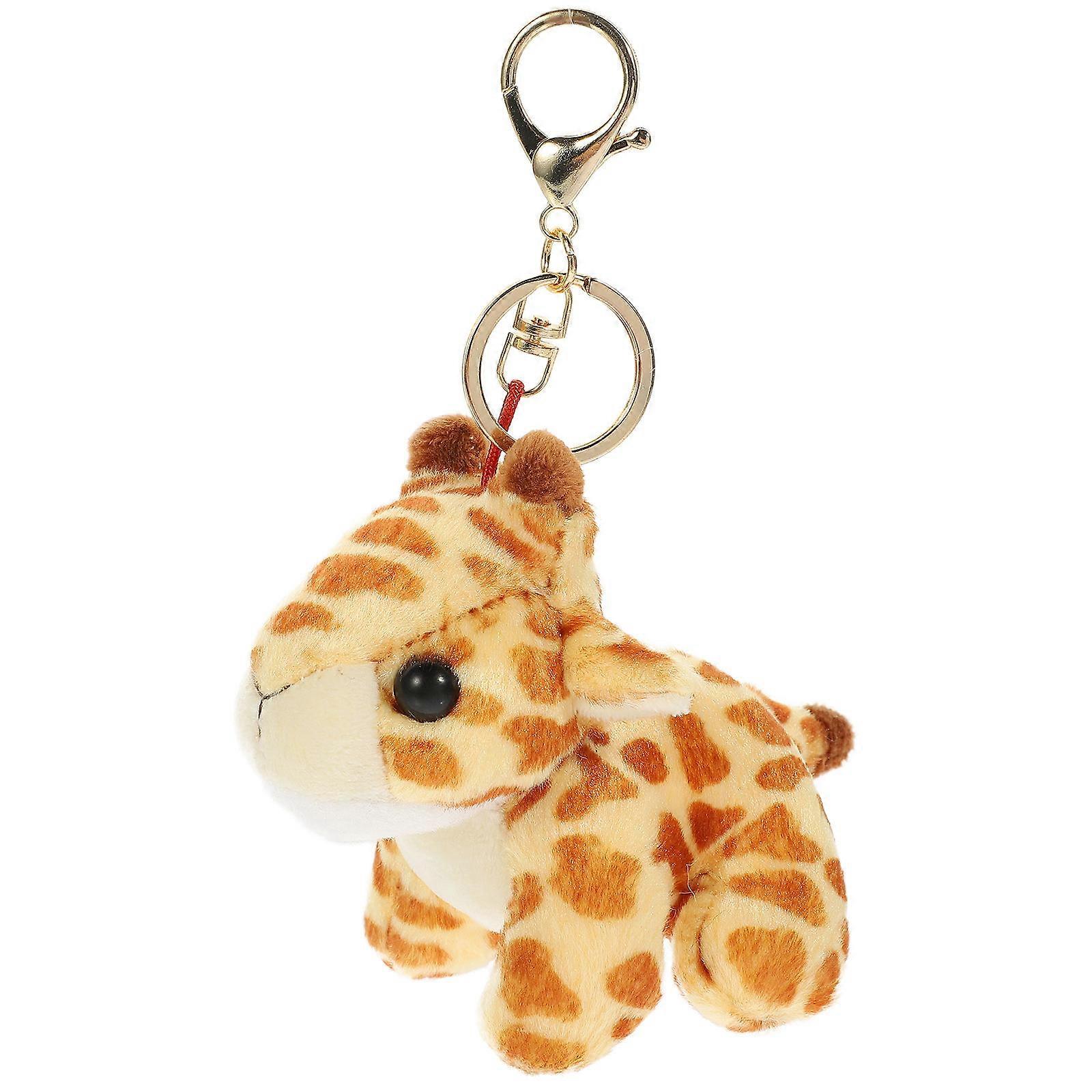 Long Neck Giraffe Plush Animal Keychain for Backpack Decoration
