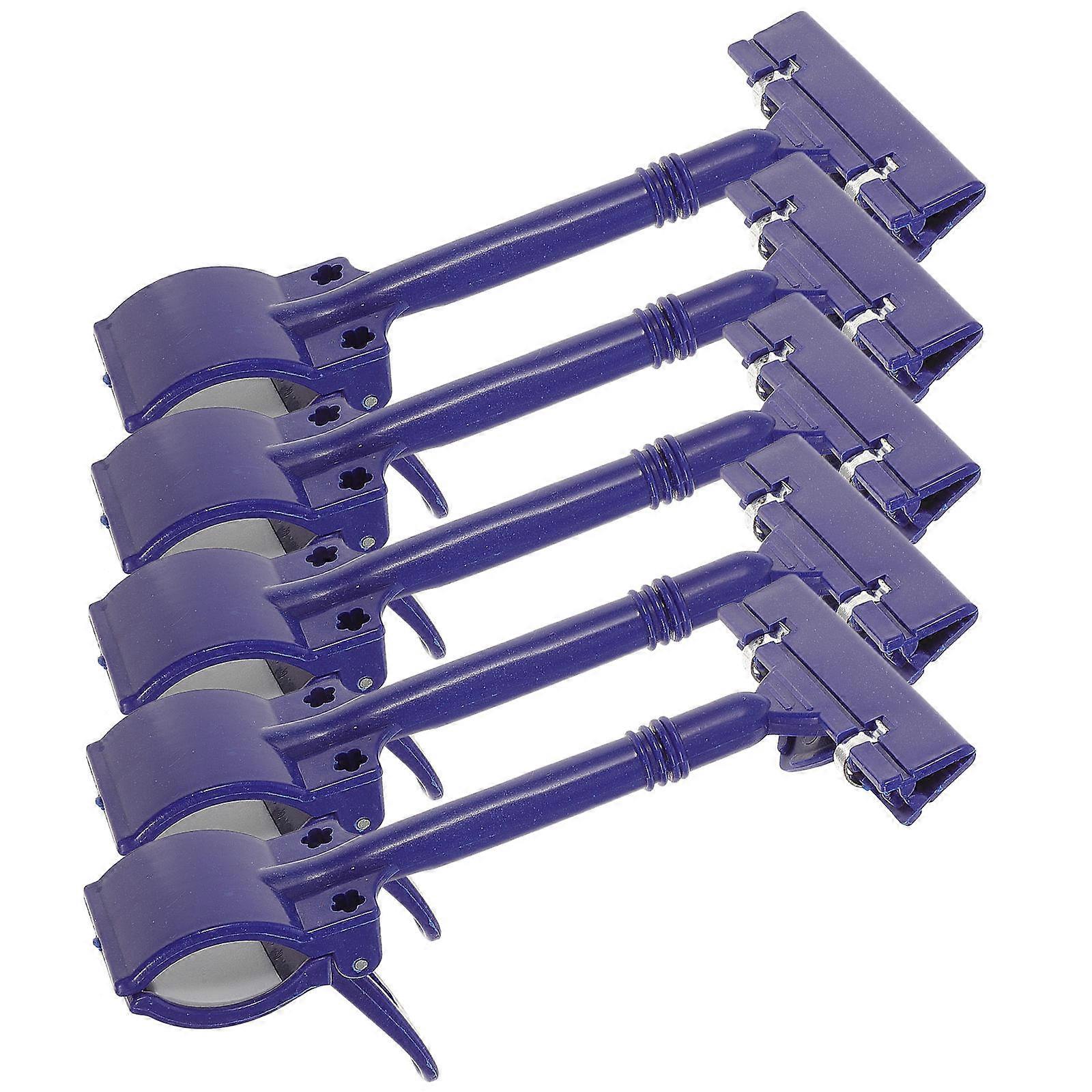 Blue Plastic Sign Holders for Merchandise Display with Double Clips 15Pcs