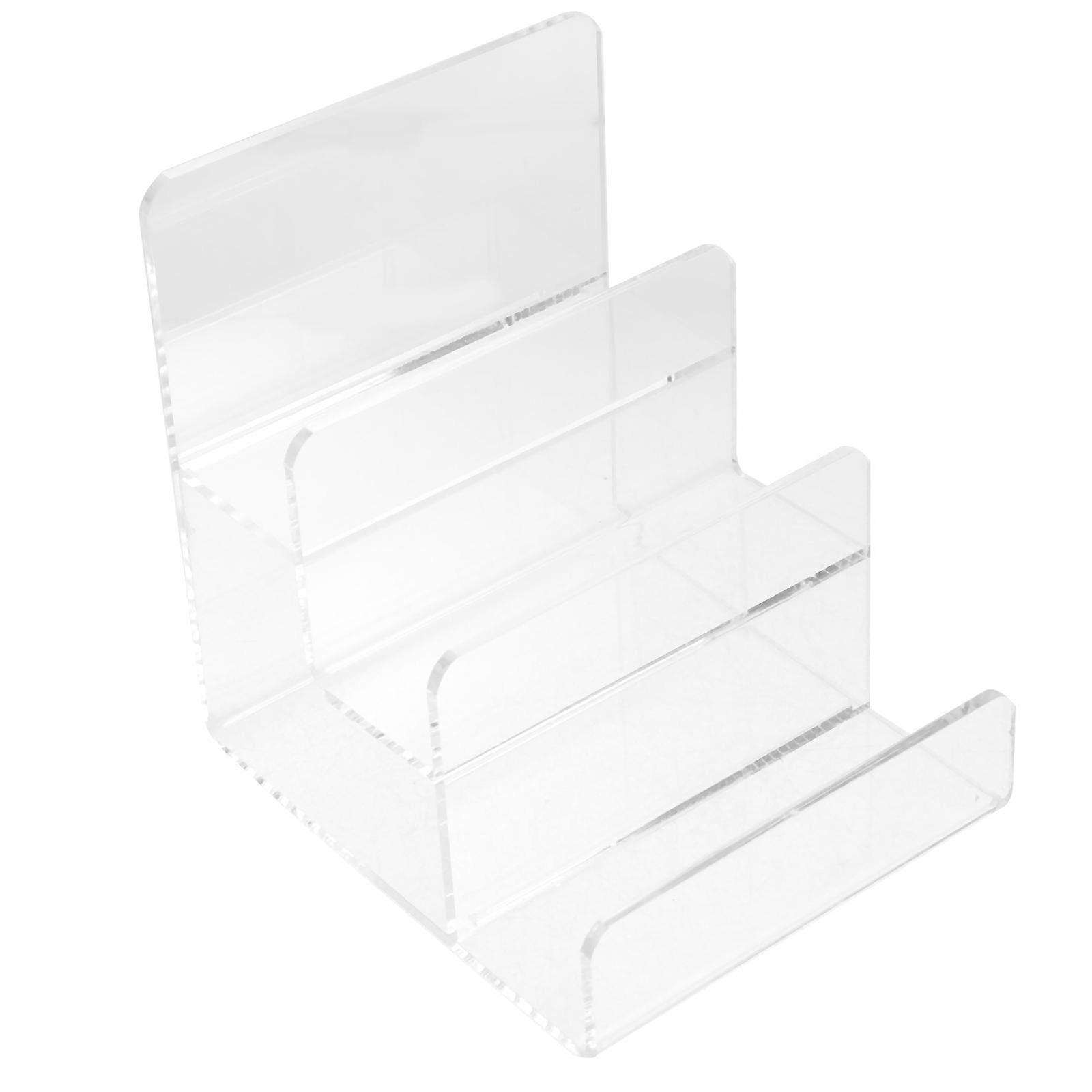 Acrylic Wallet Holder Rack for Display Stand 3Pcs Multi Layer Storage