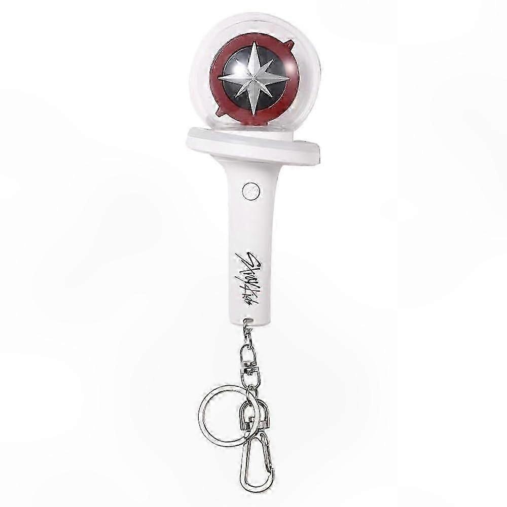 Kpop Light Stick Keychain for Concert Fans Solid Color LED Handbag Accessory Battery Not Included