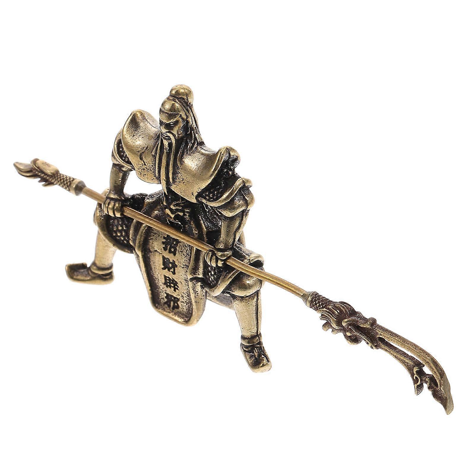 Copper Table Decoration Guan Figurine for Decor 3Pcs Pack