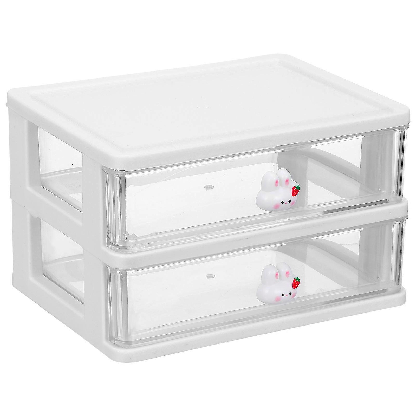Drawer Storage Box Plastic Desk Organizer for Office Use 2Pcs
