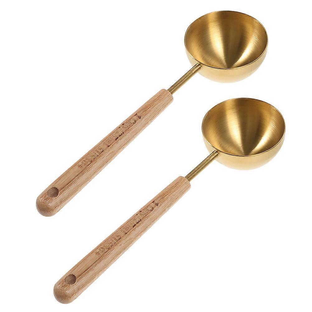 Multifunctional Measuring Spoon for Coffee with Wood Handle 8Pcs Kitchen