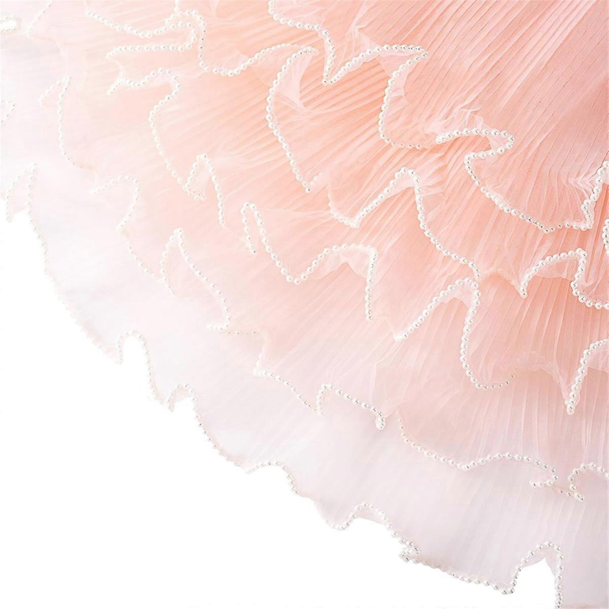 4 Yards Flower Wrapping Paper Pearl Edge, Bouquet Wrapping Paper, Floral Wrapping Mesh Paper 3pack Champagne Pink