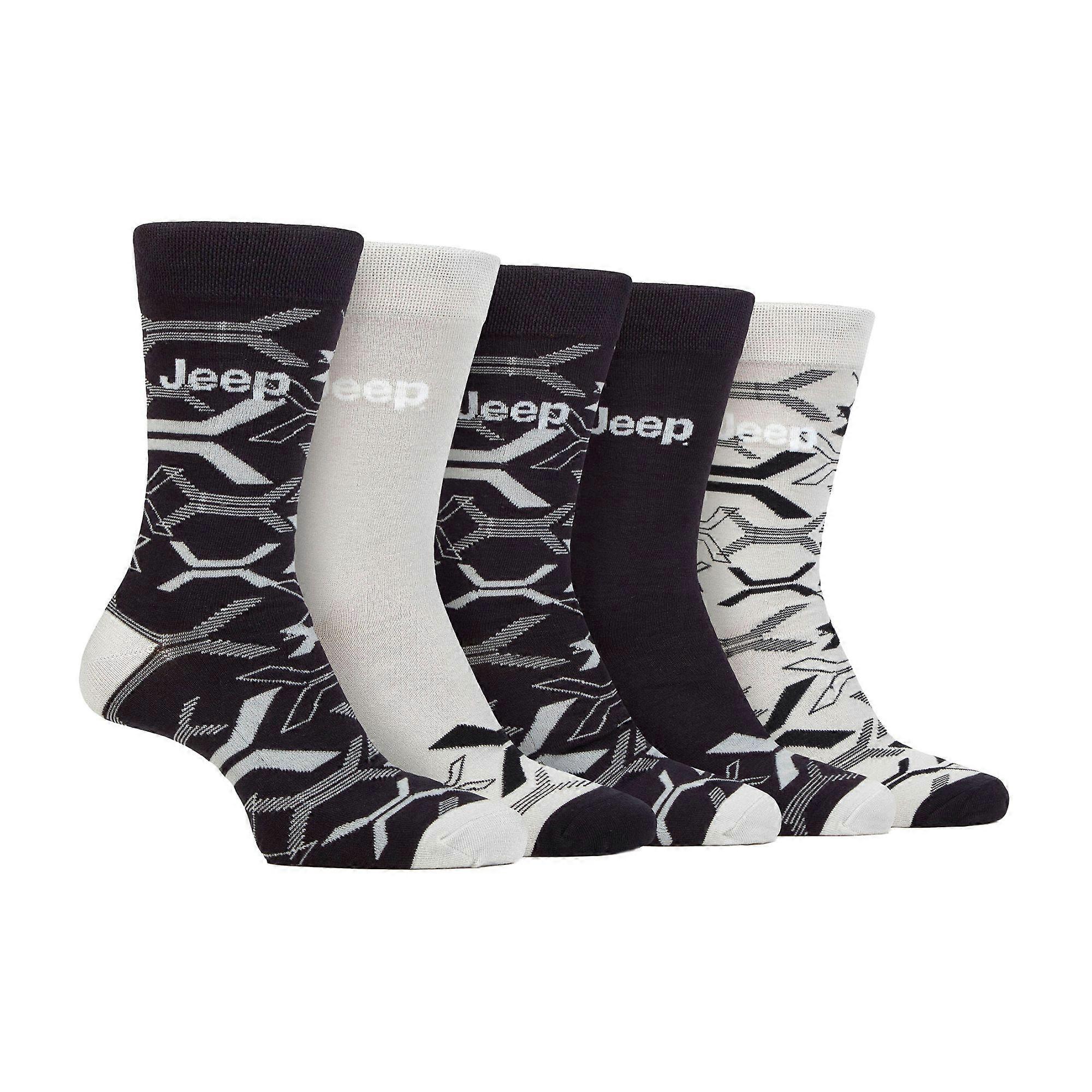 Jeep - 5 Pack Mens Bamboo Everyday Leisure Socks