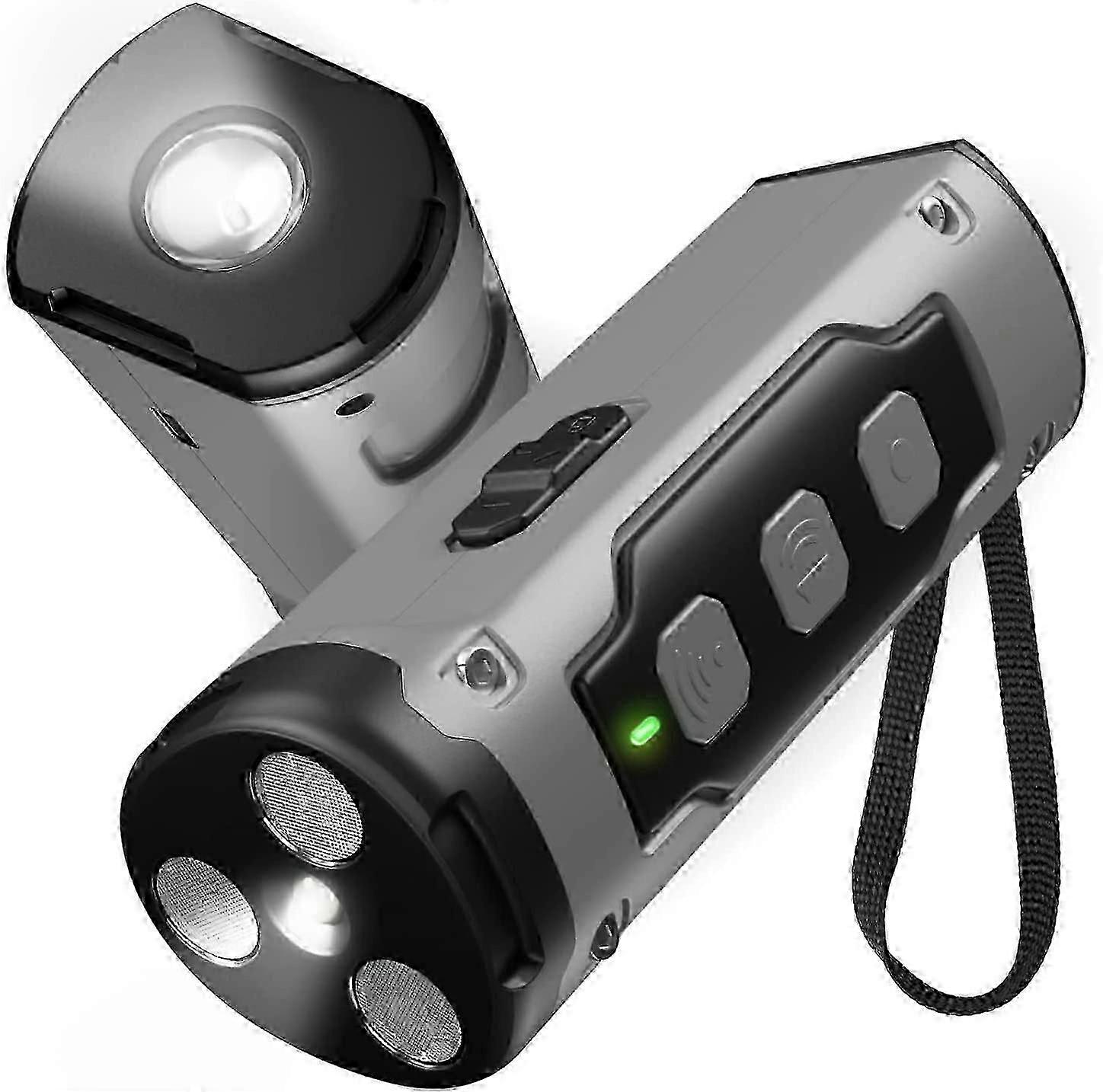 Ultrasonic Dog Barking Control Device with Triple Emitter and 49-Foot Range - Includes Training Flashlight for Pets