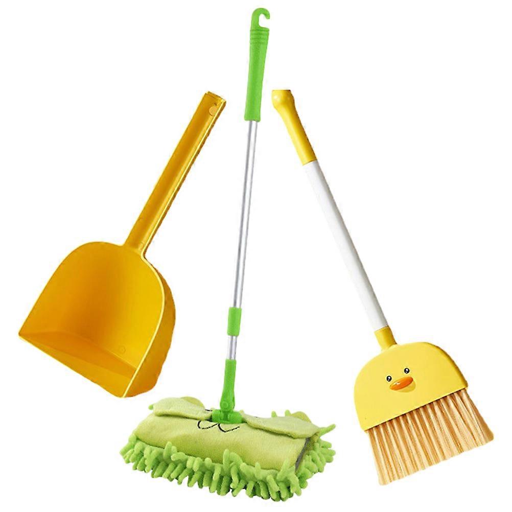 Kids Household Cleaning Broom and Dustpan Set for Use 3Sets