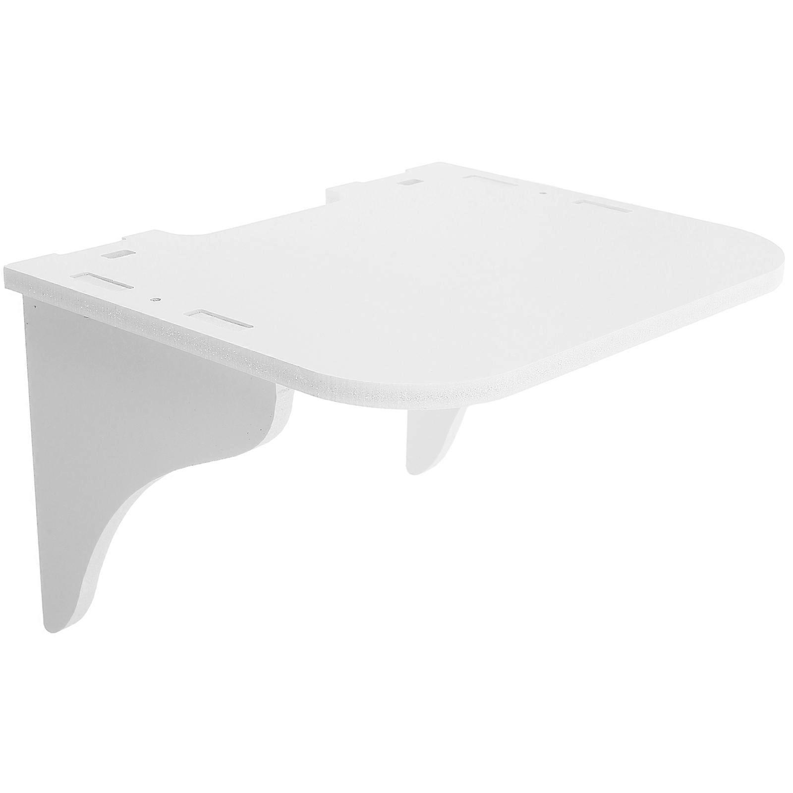 Wall Mounted Storage Racks Router Storage Rack Bedroom Organization White Rectangular Projection Support 1Pack