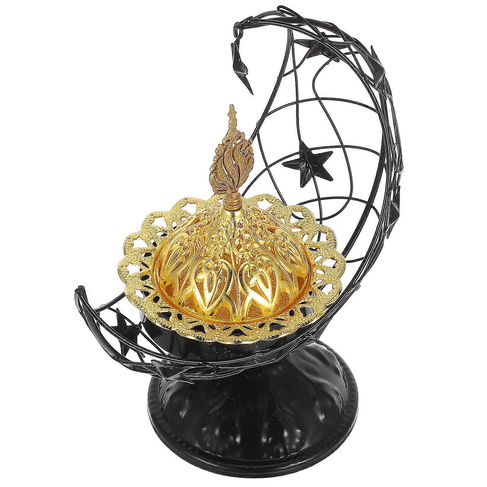 Middle Incense Burner for Aromatherapy Use 2Pcs Black