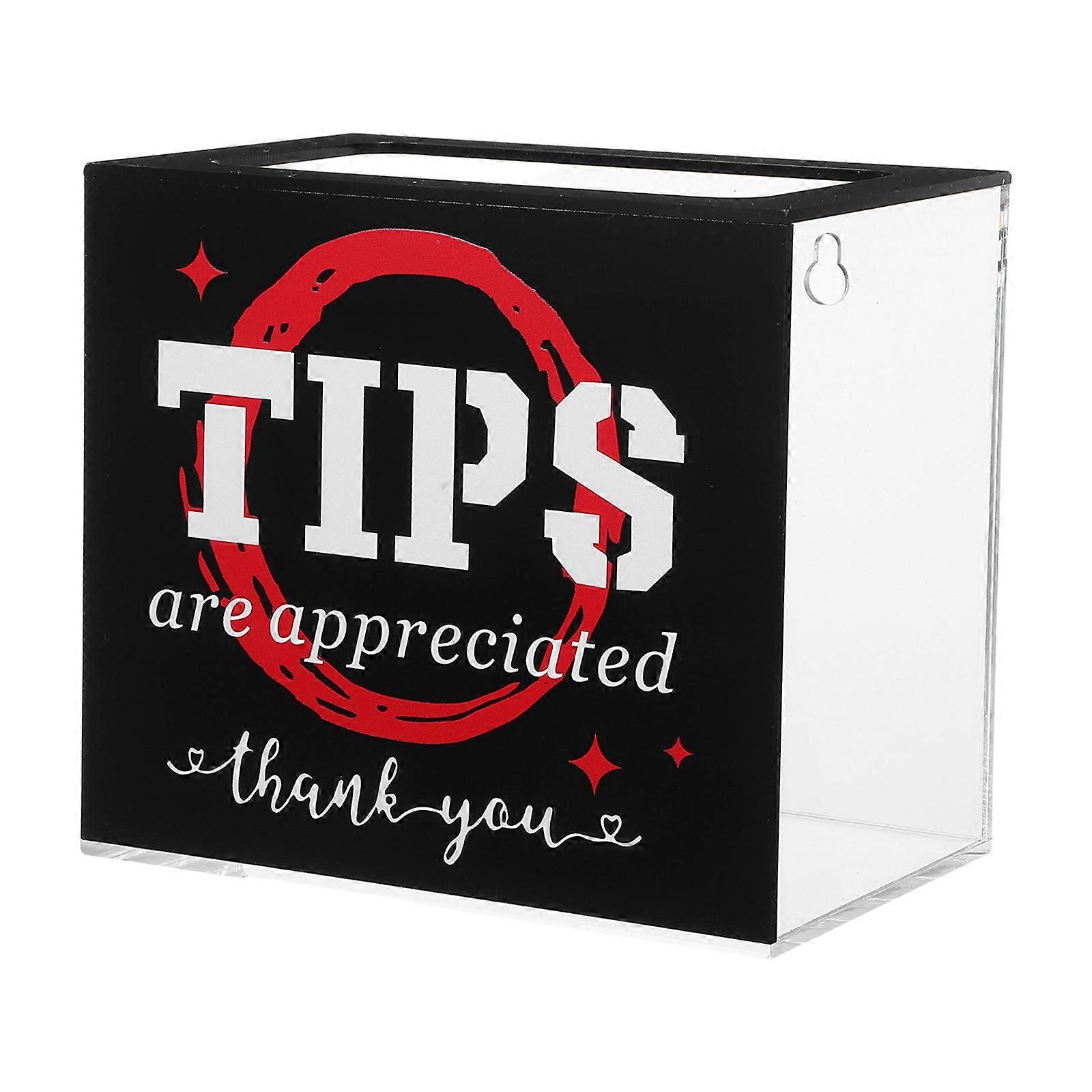 Multi Acrylic Tip Jar for Restaurant Donation Collection Charity Box