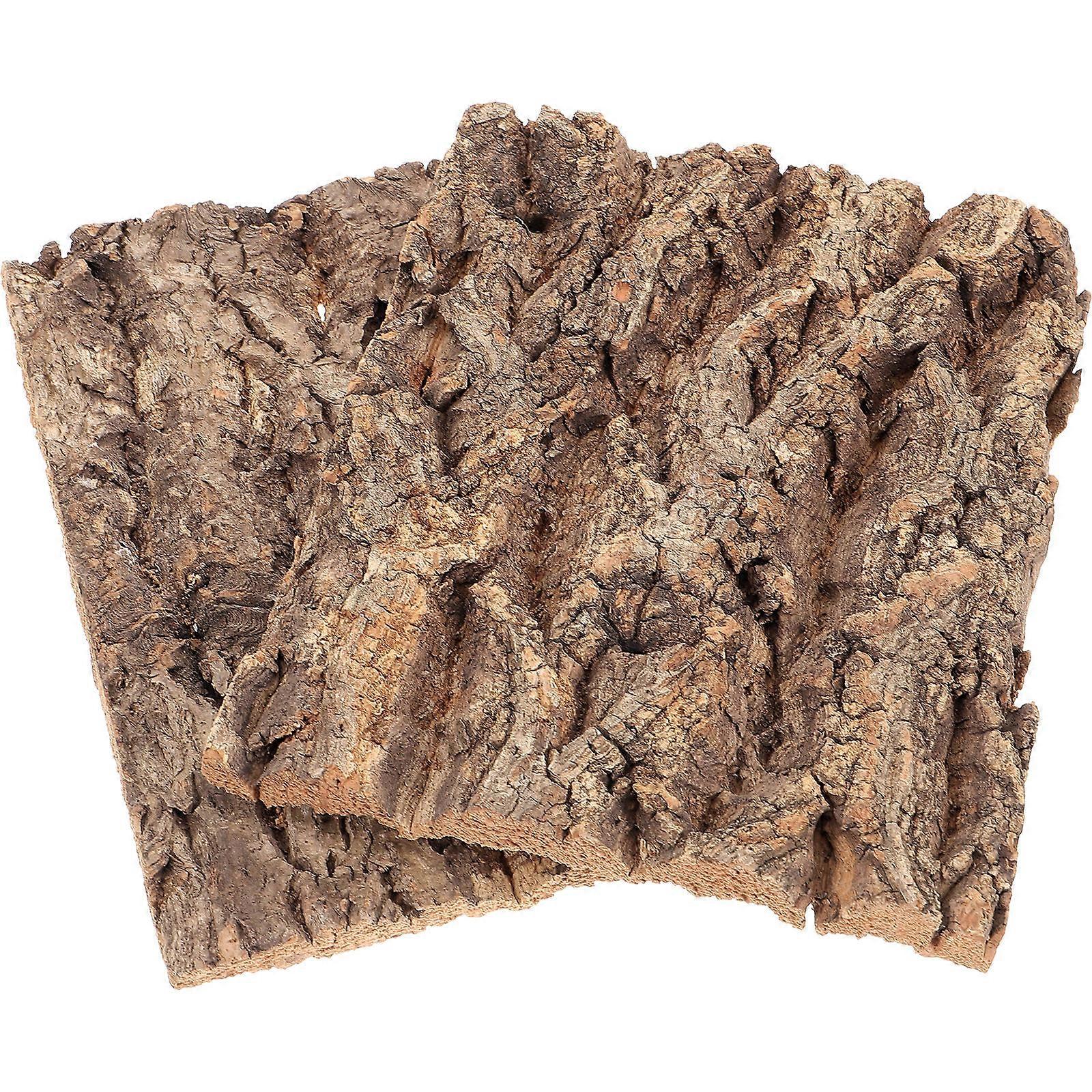 Reptile Hide Natural Tree Bark for Terrarium Decoration 6Pcs Set