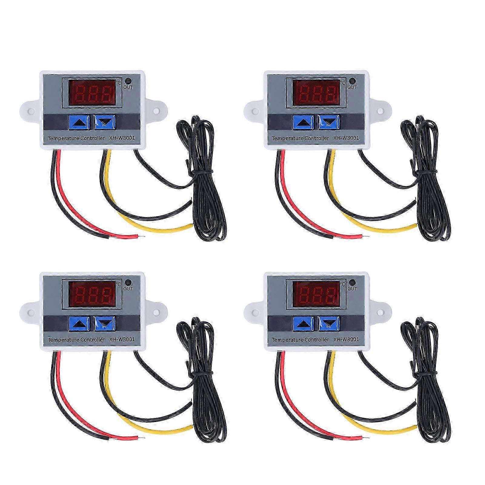 4Pcs Temperature Controller Digital Display Temp Regulator ?50 to 110 110?220V 1500W 26s