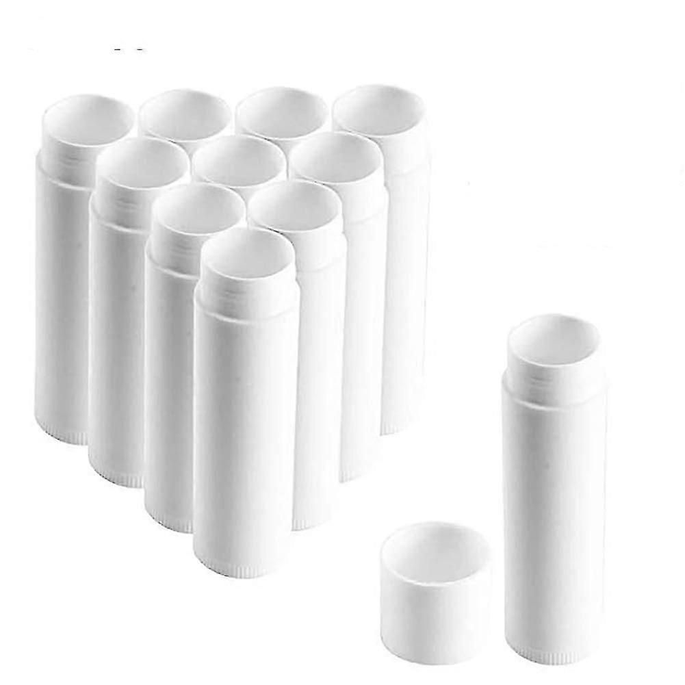 empty lip balm tubes 50 pieces DIY plastic containers with cap