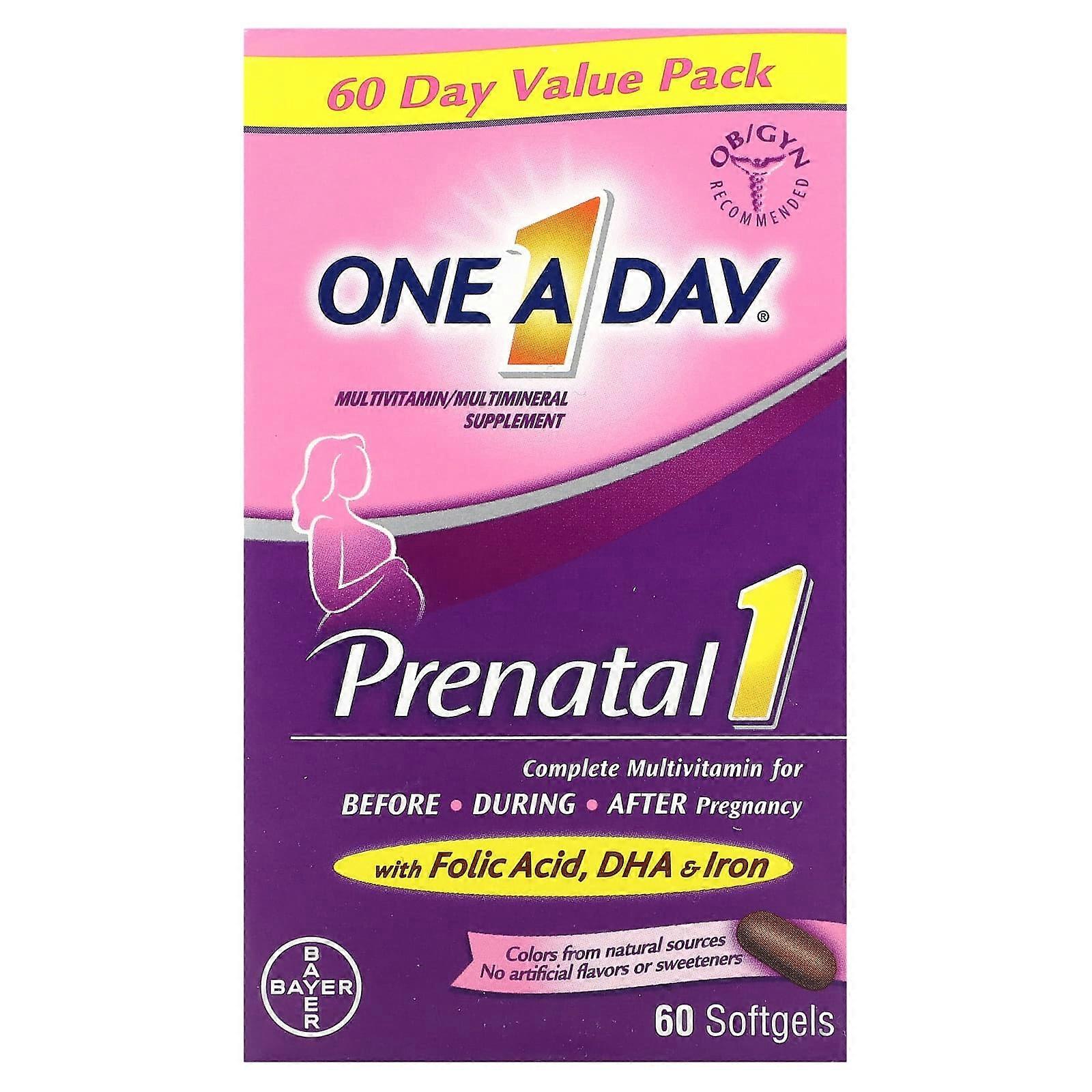 One-A-Day, Prenatal, 60 Softgels
