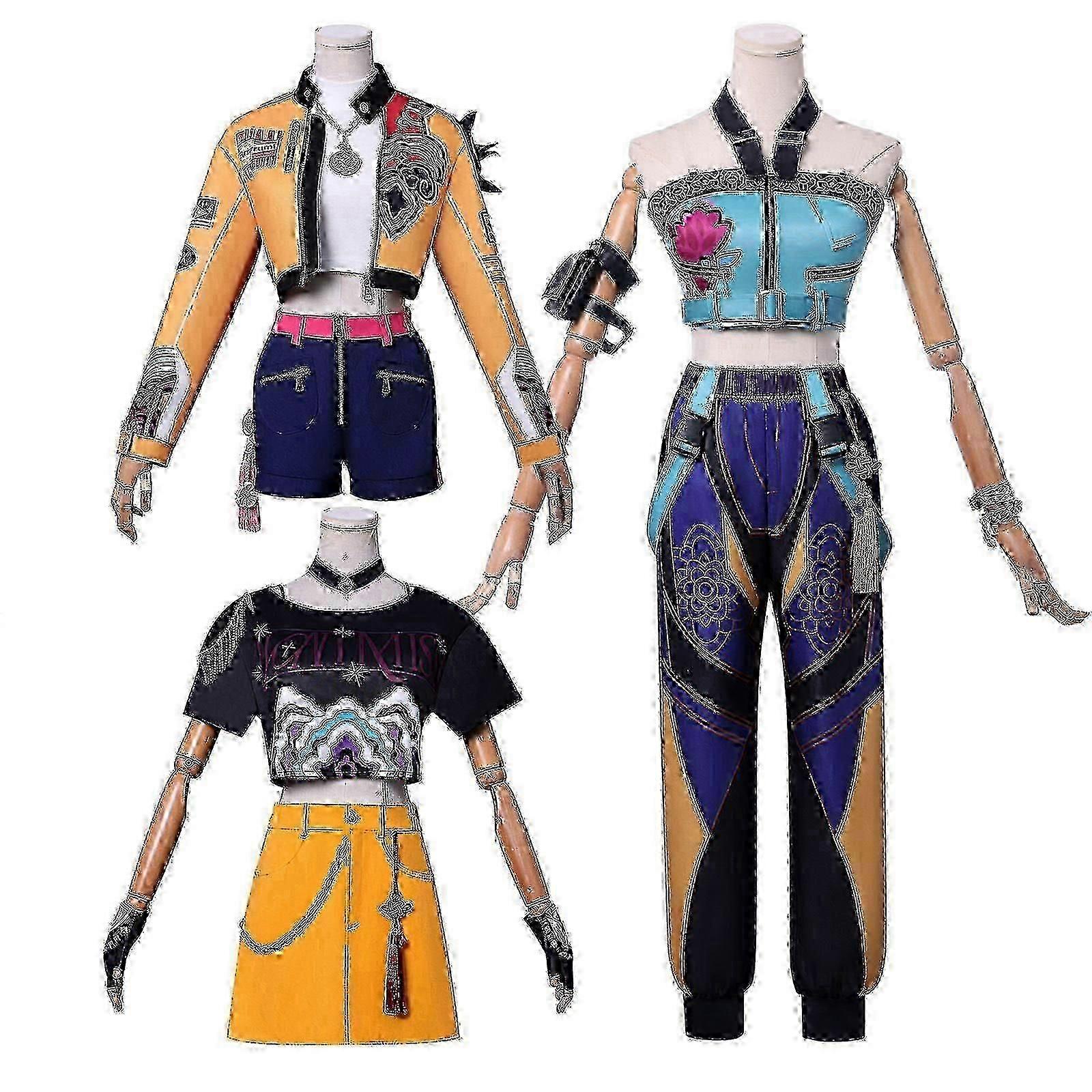 Kpopデーモンハンターコスプレコスチュームセットルミミラゾーイハロウィーンパーティーファンシードレス女性用女の子