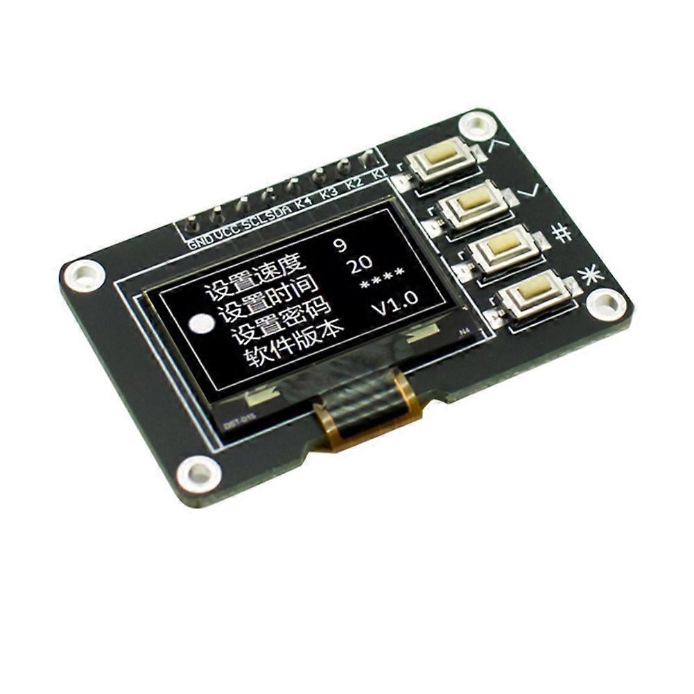 0.96-Inch OLED Display Screen White 12864 Screen Module with Matrix 4 Key Interfaces Keyboard IIC SSD1315 White