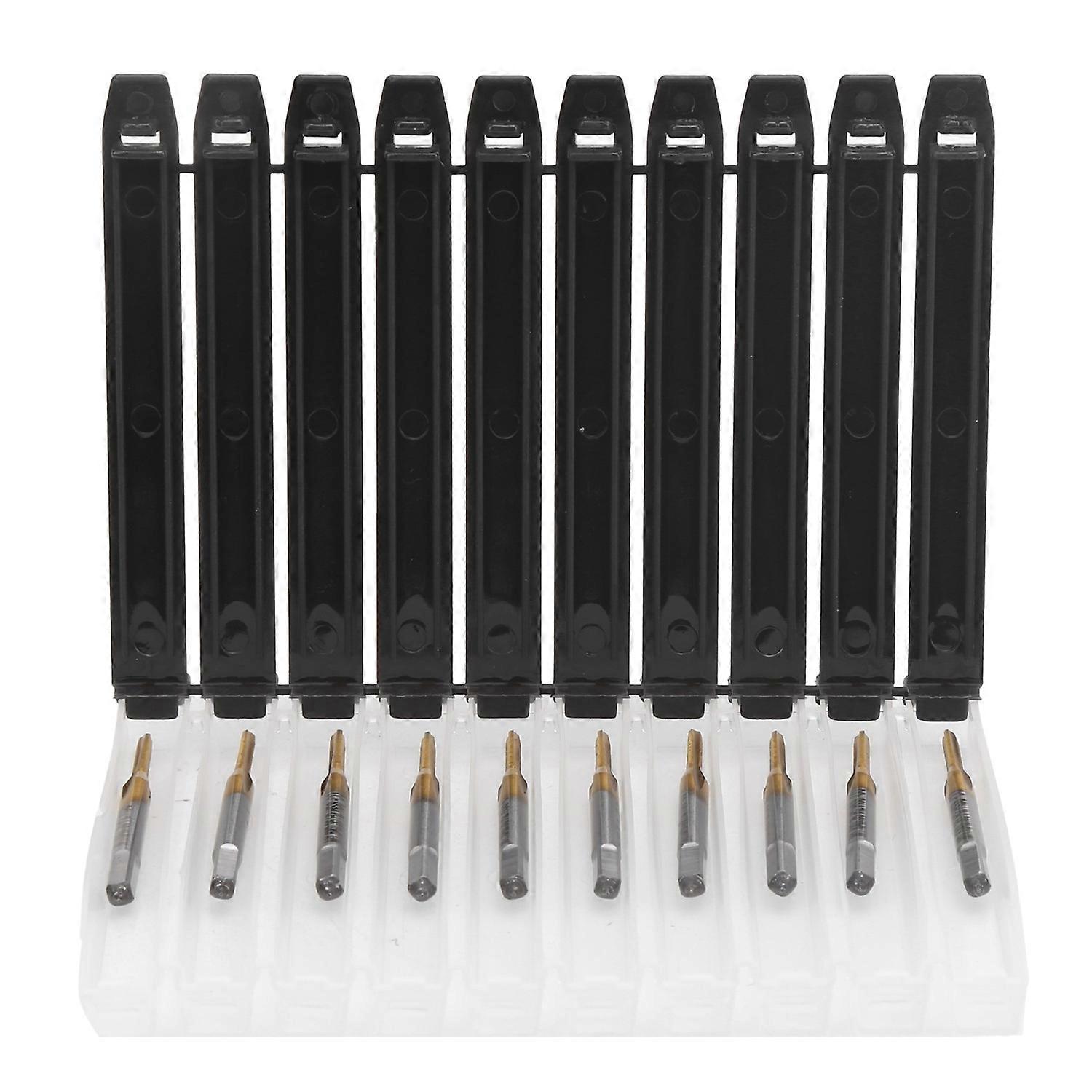 10pcs Coating Thread Tap HSS High Hardness Machine Tapping Thread Drill Bits M1.6 x 0.35