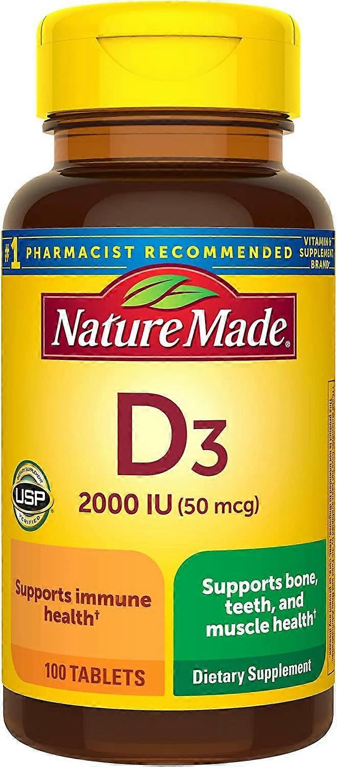 Nature Made Vitamin D3, 2000 Iu, Tablets, 100 Ea