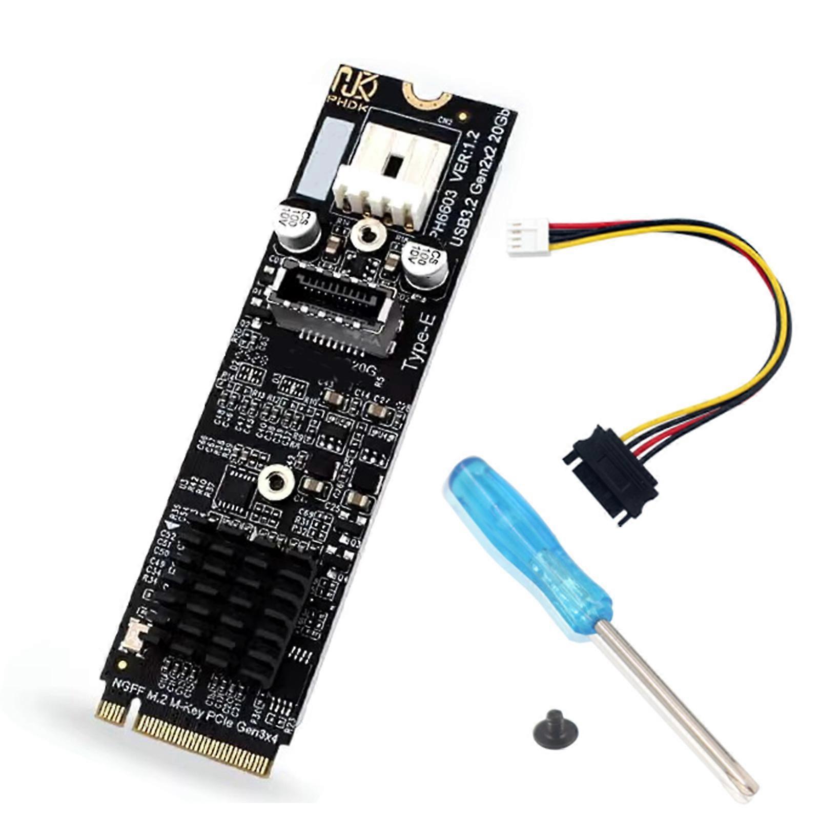 Fast Speed M.2 NVME to Type E 20G Converter Optimized for Professional Data Transfer Needs Multicolor