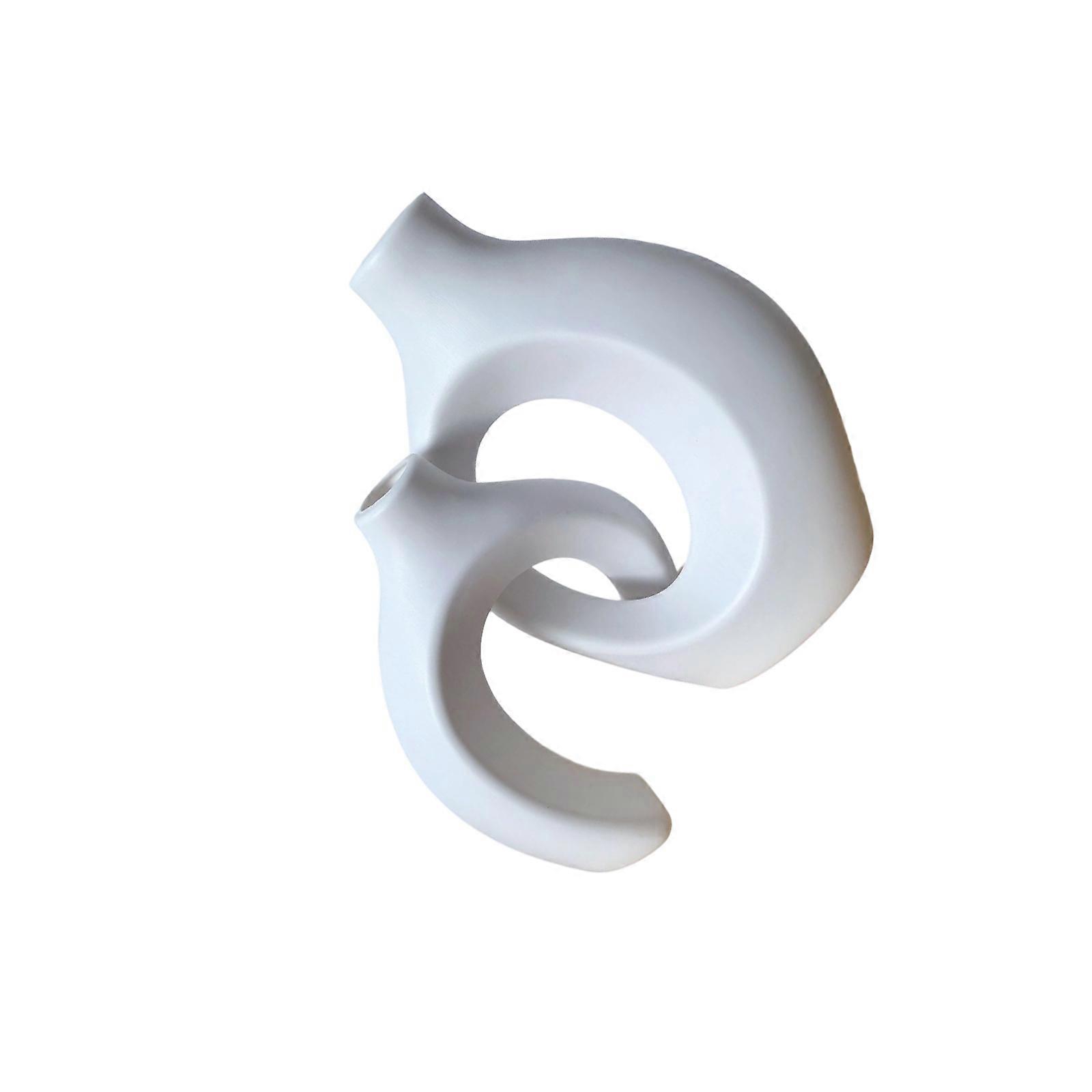 Aesthetic Vases Nordic Modern Faux Ceramic Vases Set of 2 Modern Bohemia Styles Decorative Flower Vases for Bookshefs Multicolor