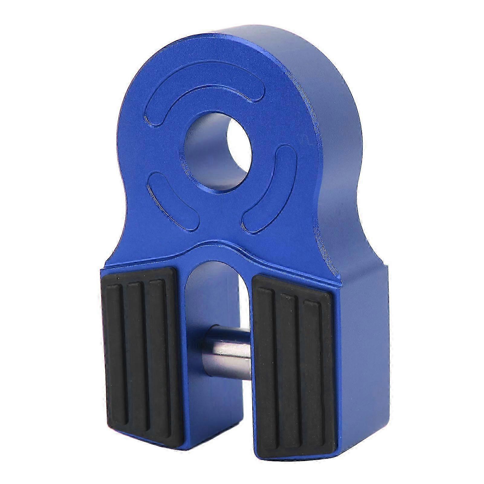 25-26 Winch Shackle Mount 30000Lbs Loading Iron Pin Rubber Guard Universal for ATV Pickup Soft Shackle D Ring Blue