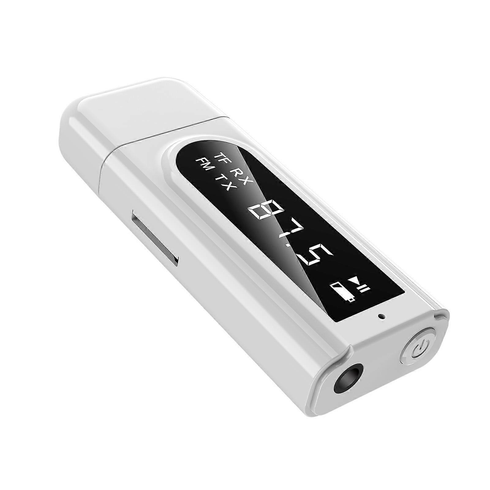 Tarmeek USB Car FM Bluetooth Receiver, MP3 Playback Aux Audio Dual Output Stereo Transmitter, Adapter 5.0 on Clearance