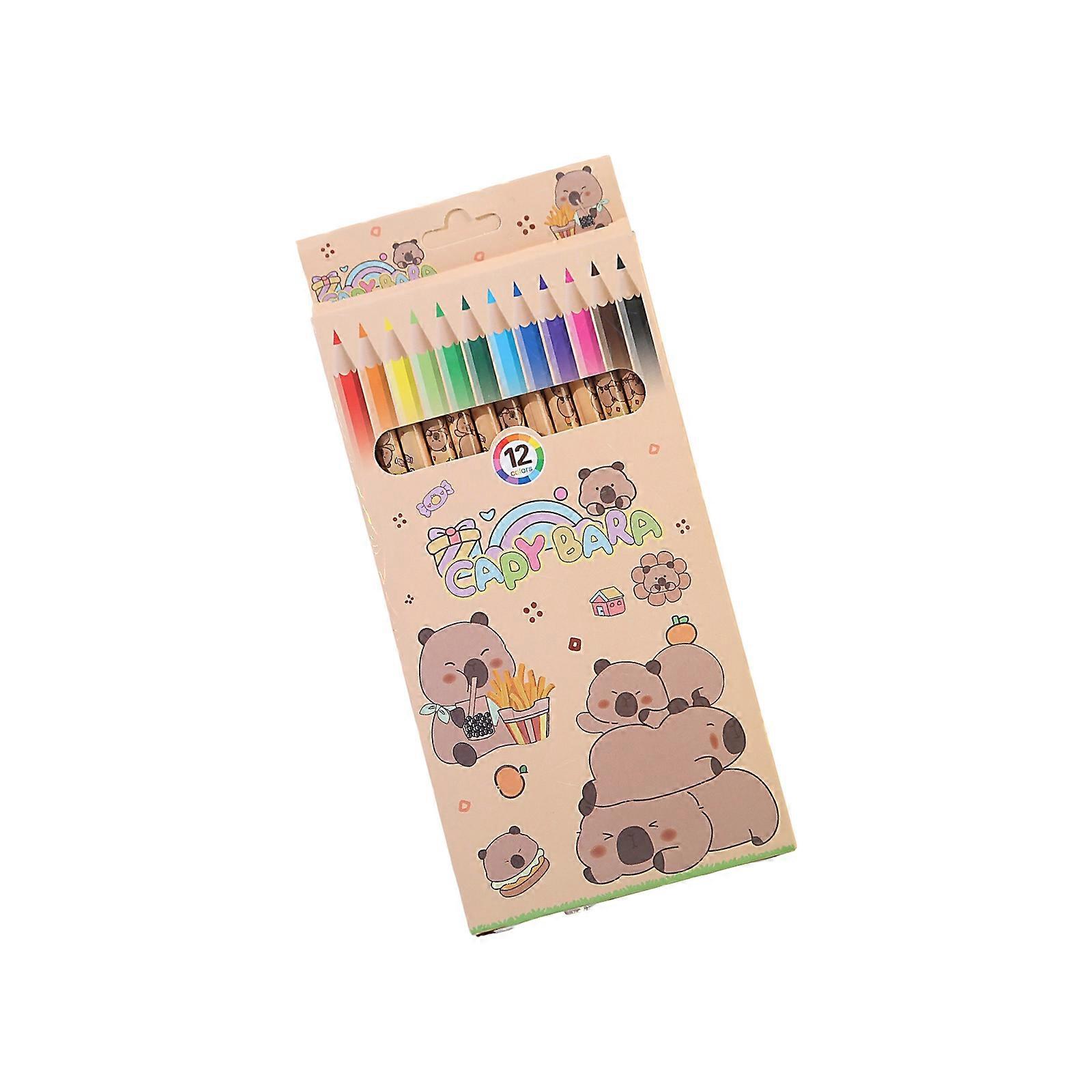 12 Color Oaken Colored Pencils For Art Drawing Sketching Dynamic Smooth Pre Sharpened Set Multicolor