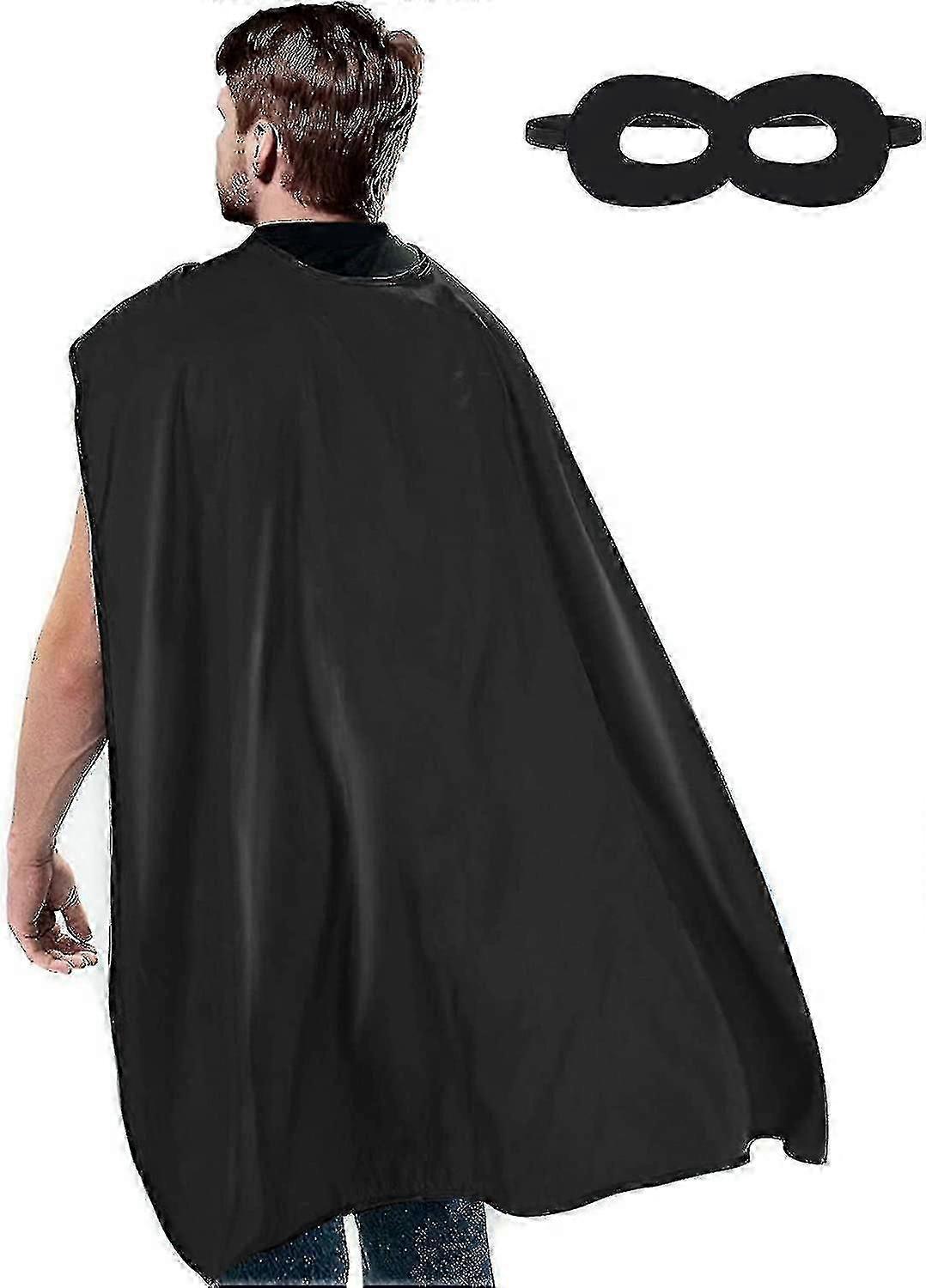 Erwachsene Superhelden Umhänge und Masken - Schwarz Erwachsene Cape Superhelden Party Umhänge
