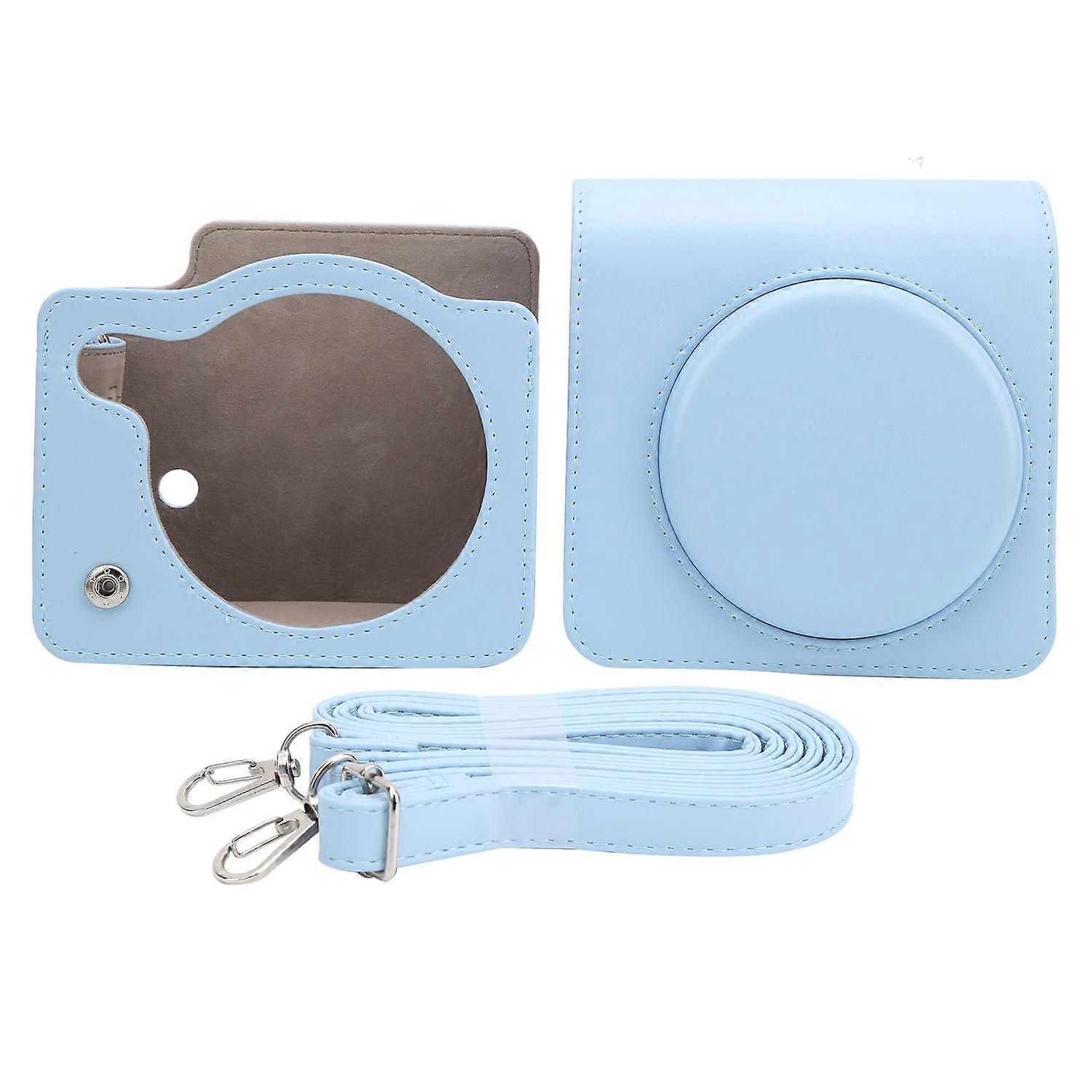 Camera Protective Case PU Leather Shoulder Camera Bag Fit for Instax SQUARE SQ1Blue