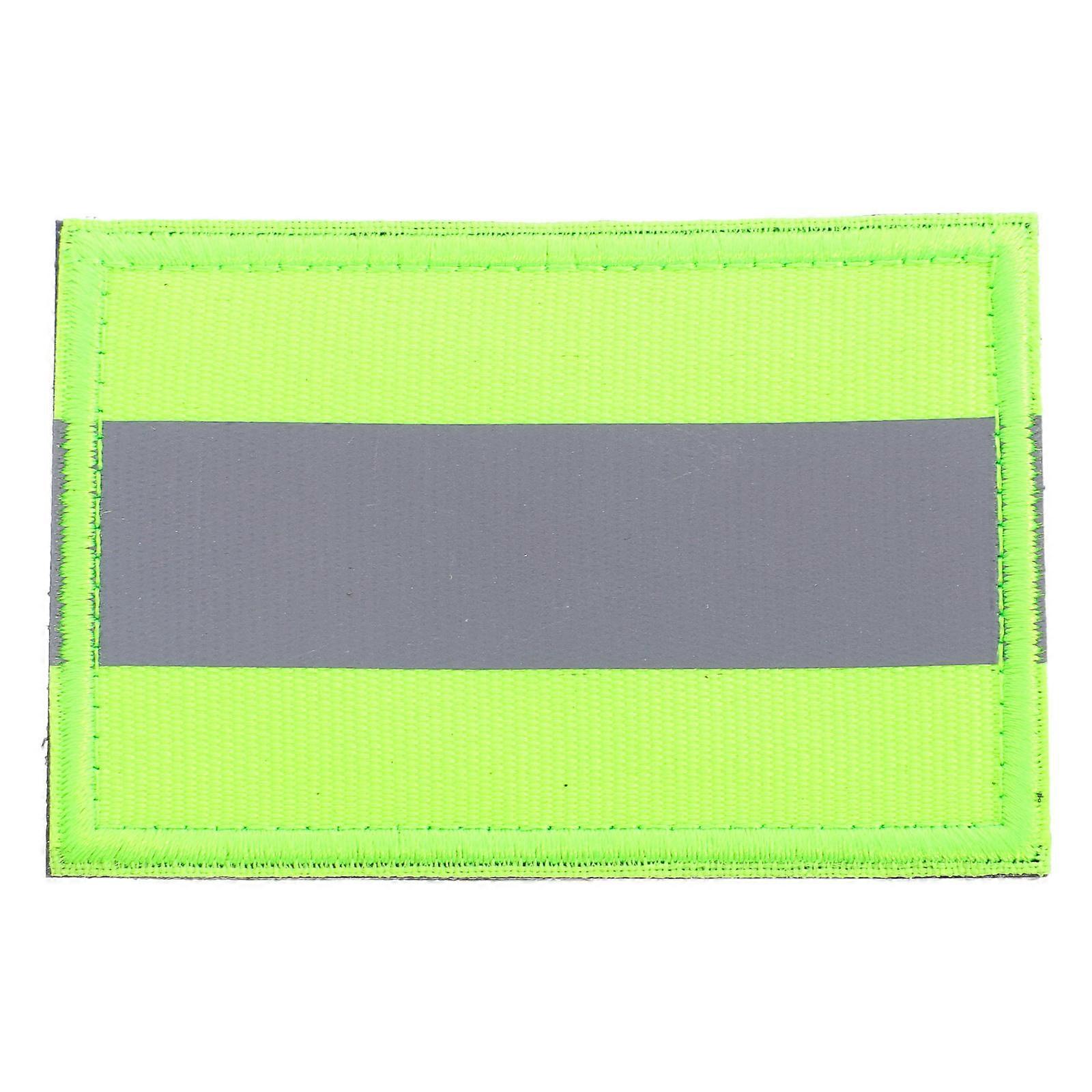 Safety Patches Retro Reflective Tape Hiking Running Cycling Multi Color 8.00X5.00X0.50CM Hook and Loop Fastener 1Pcs