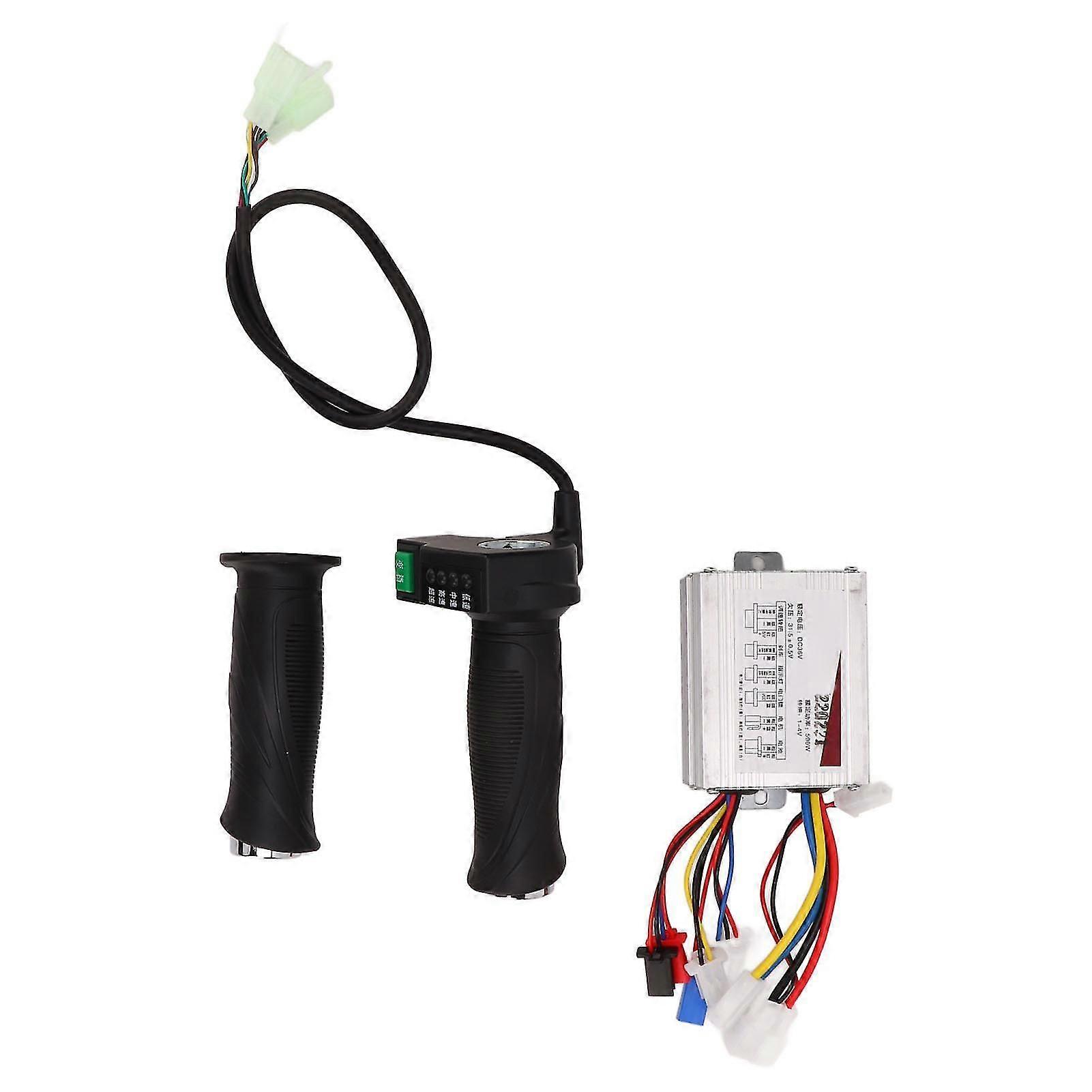 36V 500W Brush Motor Controller with Throttle Handle and Grip Set