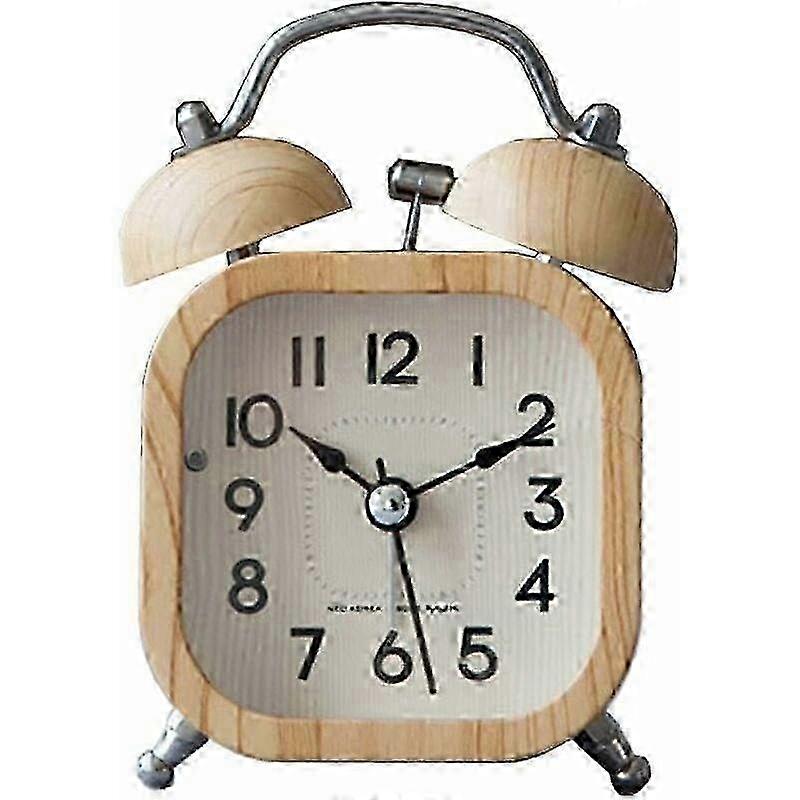 Desk Clock, Analogue Display, Adjustable Alarm, Non-Ticking Mechanism 25-26