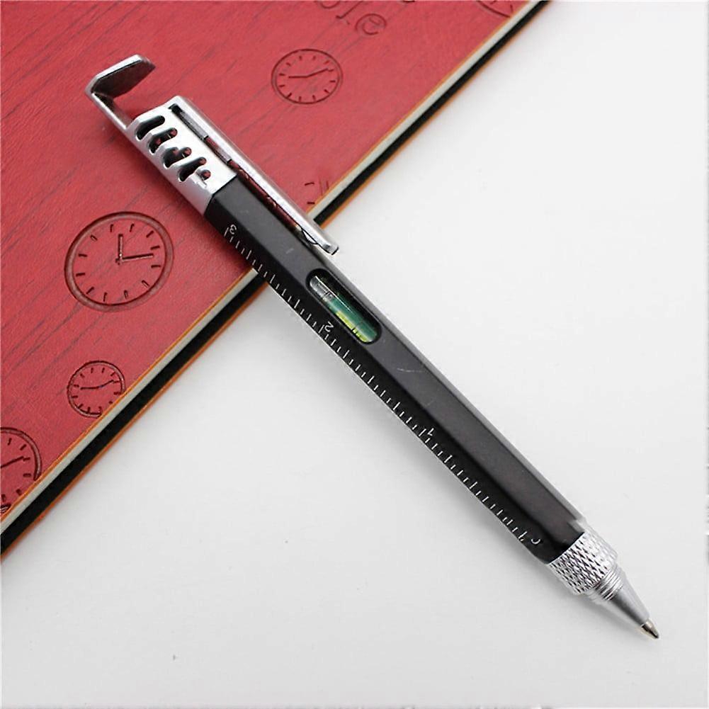 Multi-Function Spirit Level Mobile Phone Bracket Screwdriver Pen 6In1 Tool Pen
