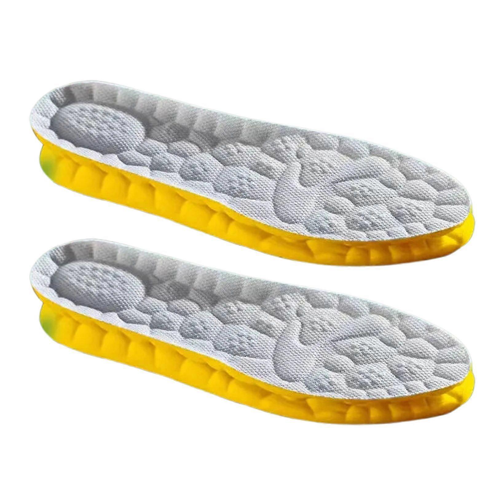 1 Pair 4D Elastic Cloud Breathable Soft Foam Sole Arch Support Shock Absorption Lightweight Sports Insole