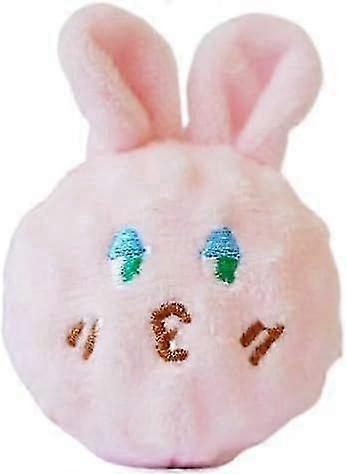 Plush Squeaky Ball for Dogs, Bouncy TPR Core with Pig Rabbit Mouse Puppy Faces, Interactive Pet Toy for Chasing and Chewing