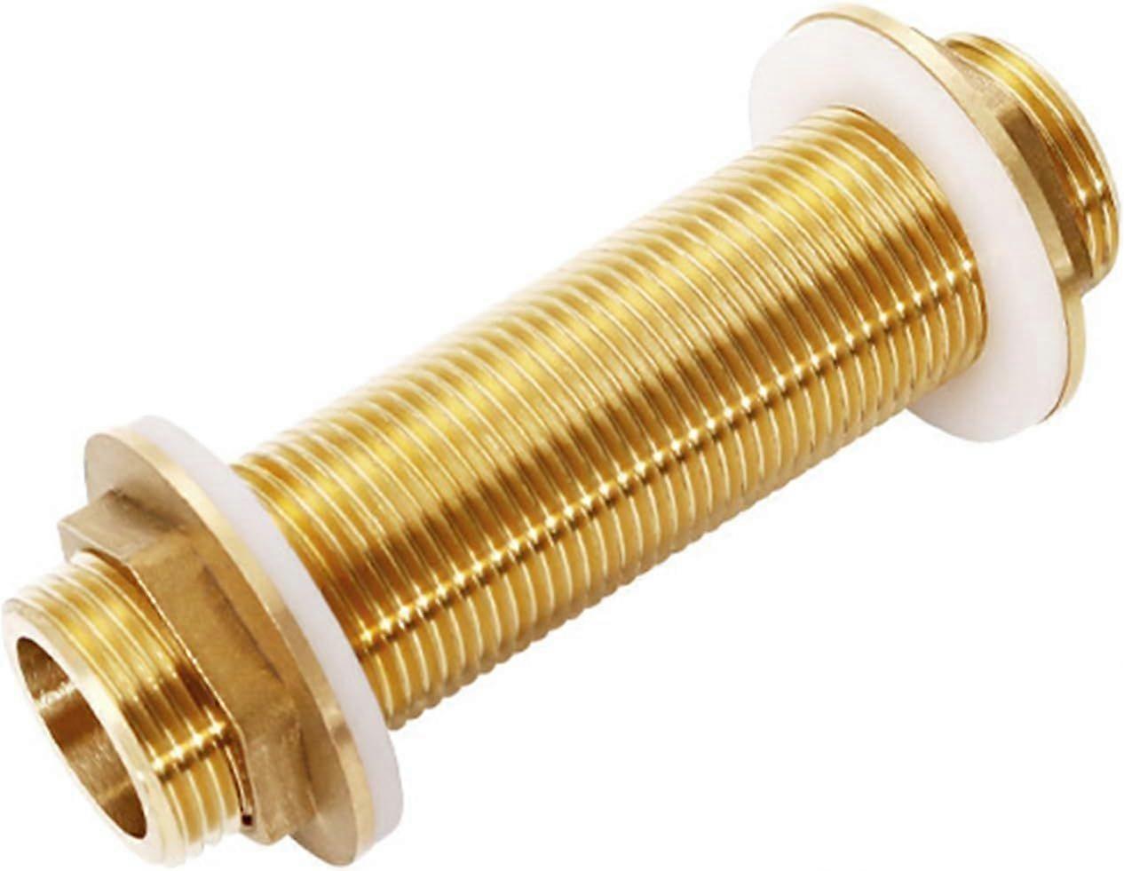 105D0225 מחבר פליז G3/4 - למיכל מים - פליז מצופה זהב - מתאים לפתחים של 21-26 מ"מ