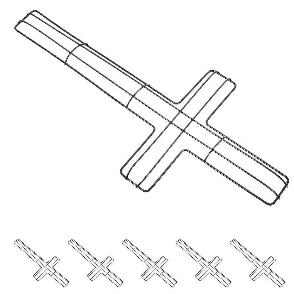 Cross Wreath Frame Metal Wire for Decoration 6Pcs Solid Iron Frame DIY Use
