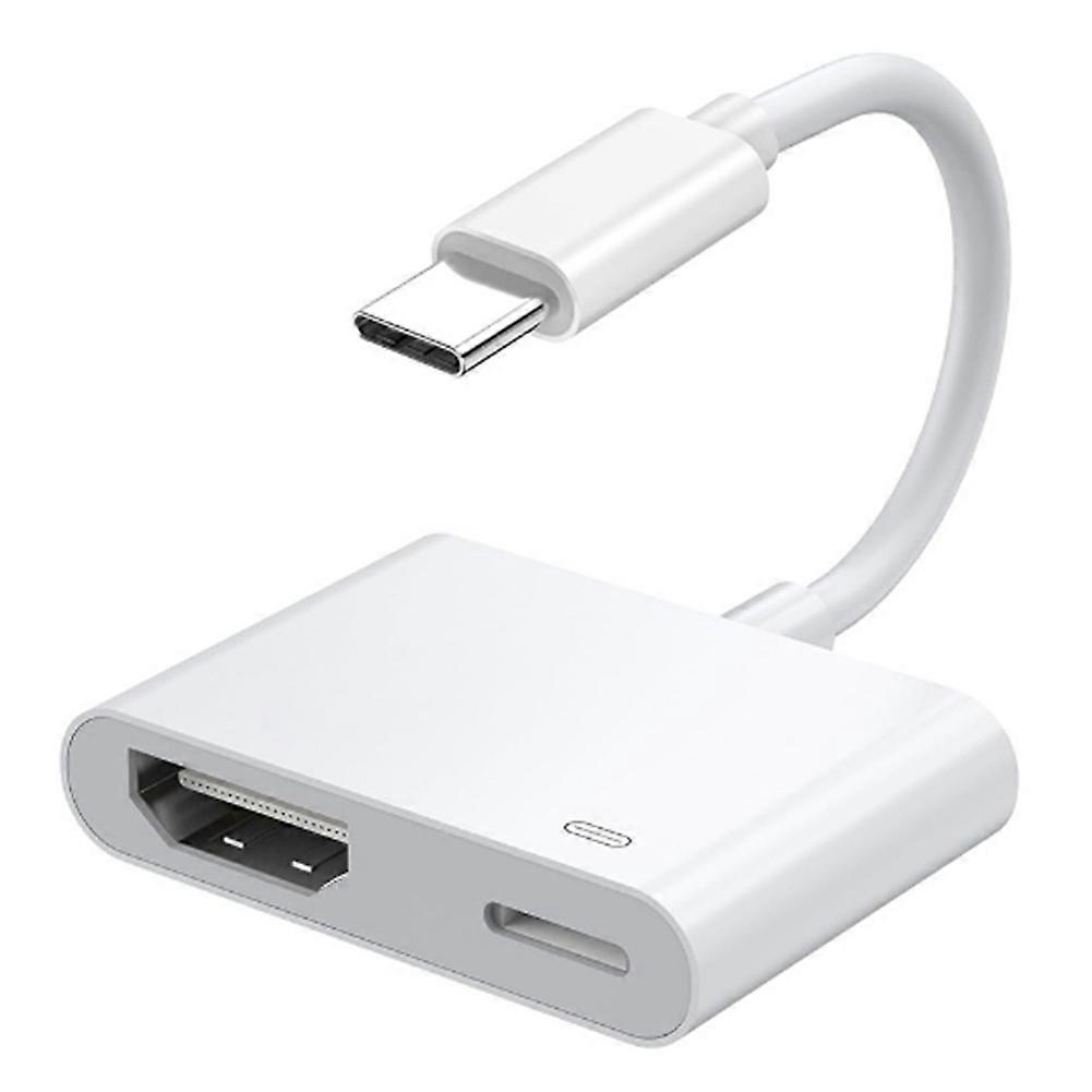 USB C to HD Adapter Type C Digital AV Adapter 4K Sync Screen Connector for Phone to HDTV Projector Monitor