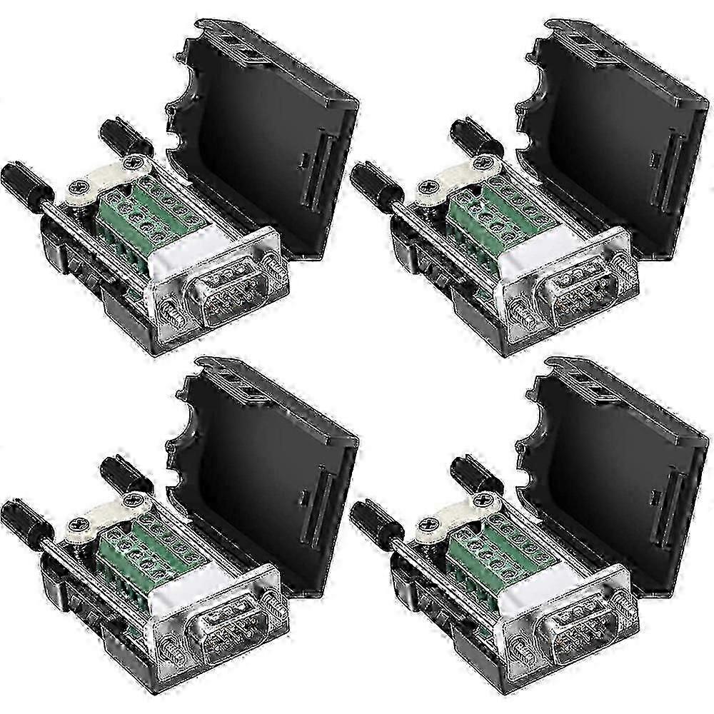 4pack Db9 Solderless Rs232 D-sub Serial To 9pin Port Terminal Male Adapter Connector Breakout Board_ZKD22