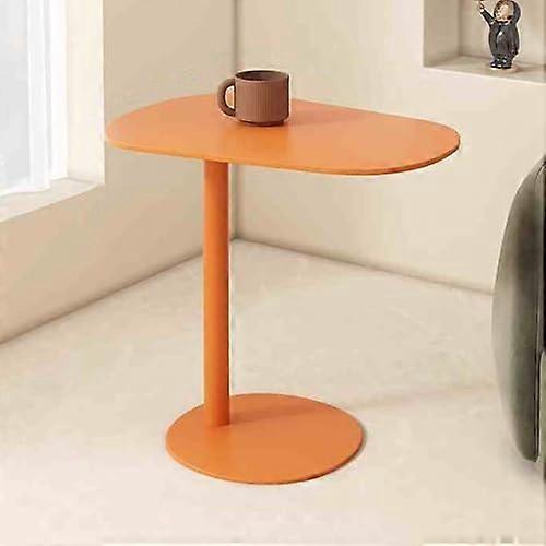 C Shape Side Table with Sturdy Iron Frame for Living Room, Bedroom, or Cafe Use